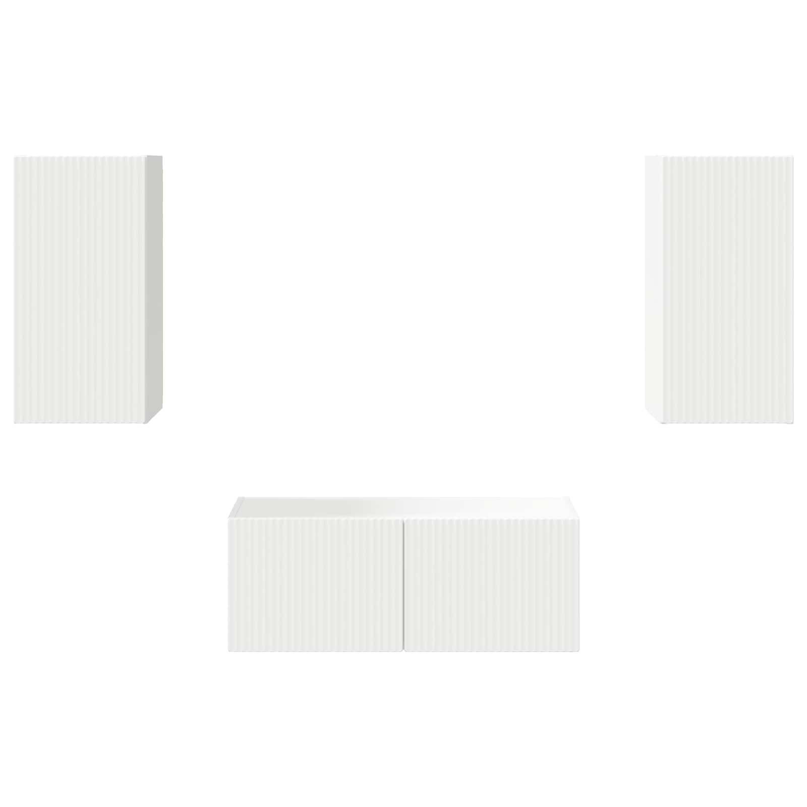 TV Cabinet Set 6 pcs White Engineered wood