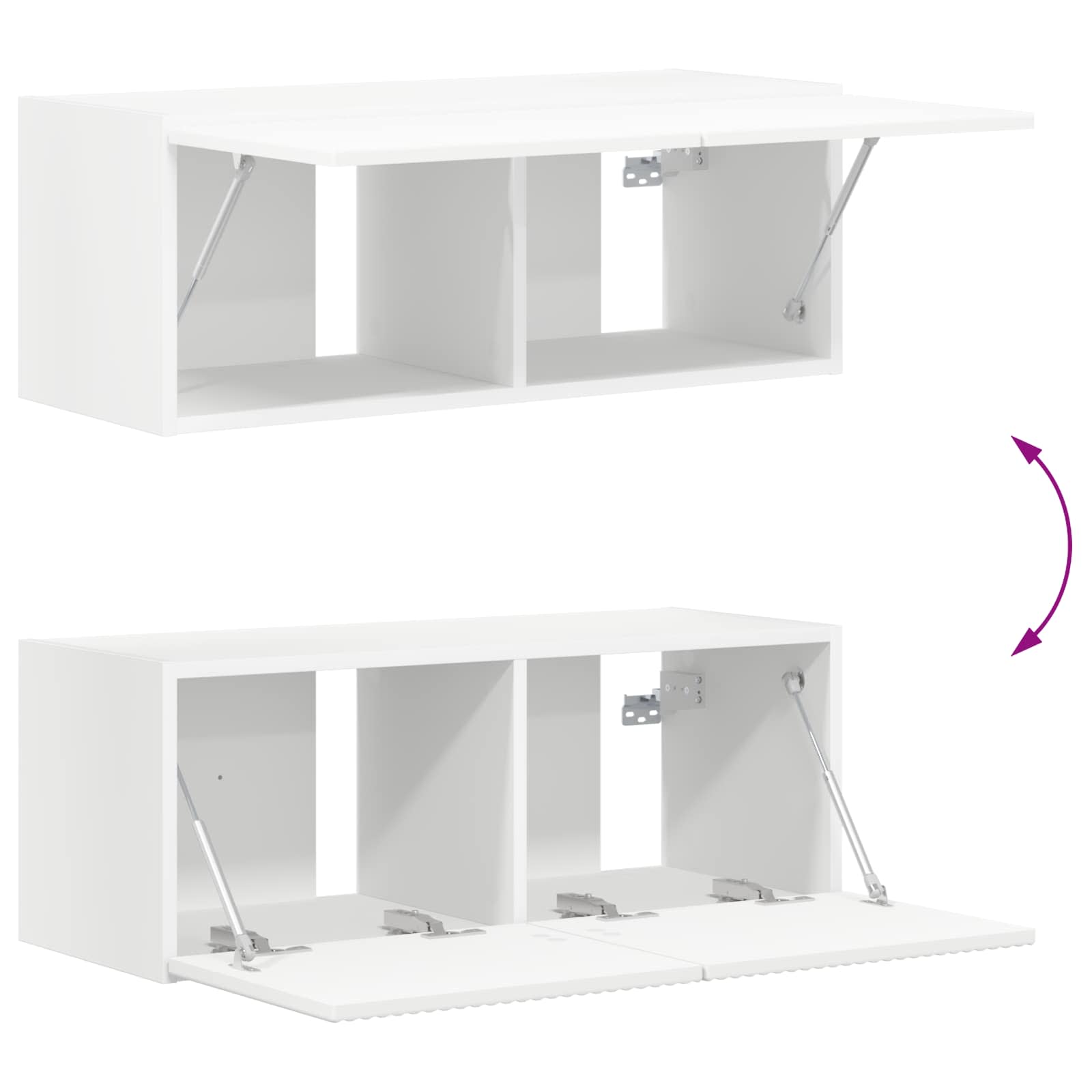 TV Cabinet Set 6 pcs White Engineered wood