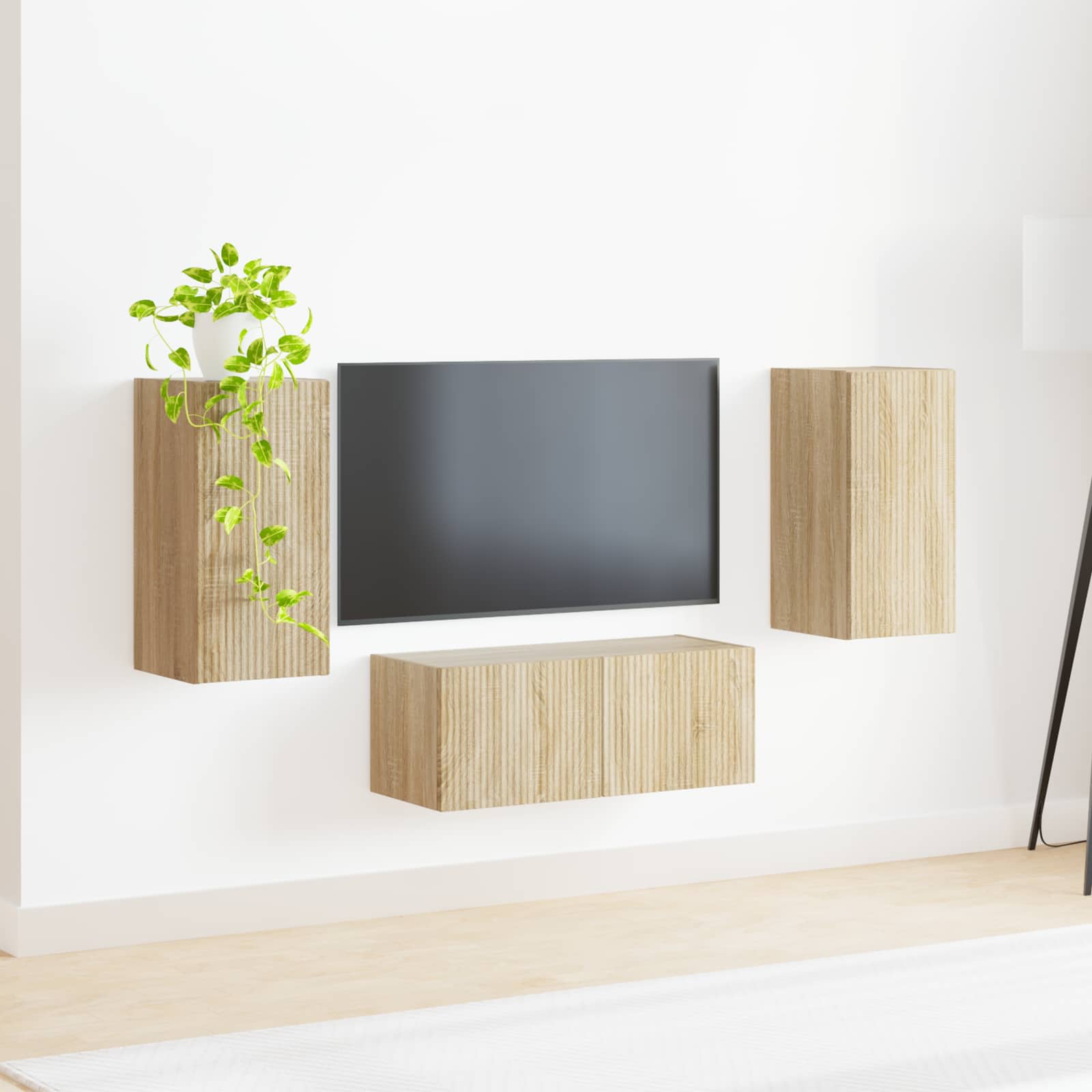 TV spintelių komplektas 6 vnt. Sonoma ąžuolas Apdirbta mediena