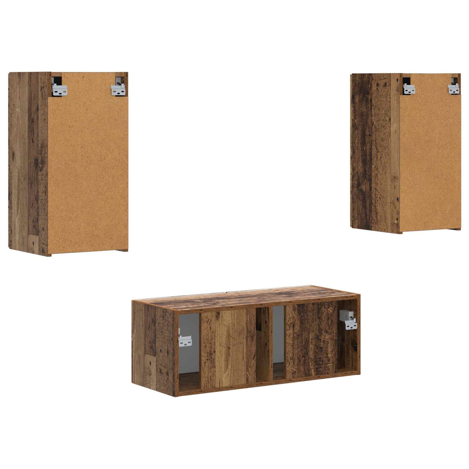 TV cabinet set 6 pcs Old wood Engineered wood