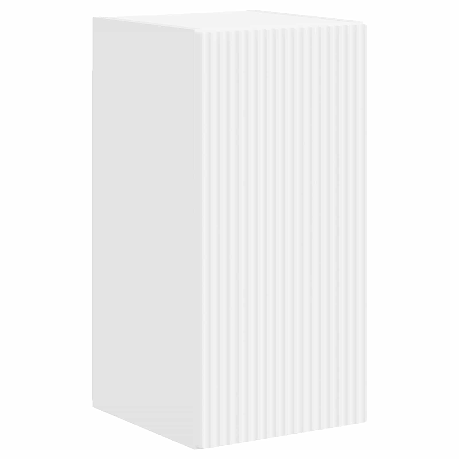 TV spintelių komplektas 3 pcs Balta Apdirbta mediena