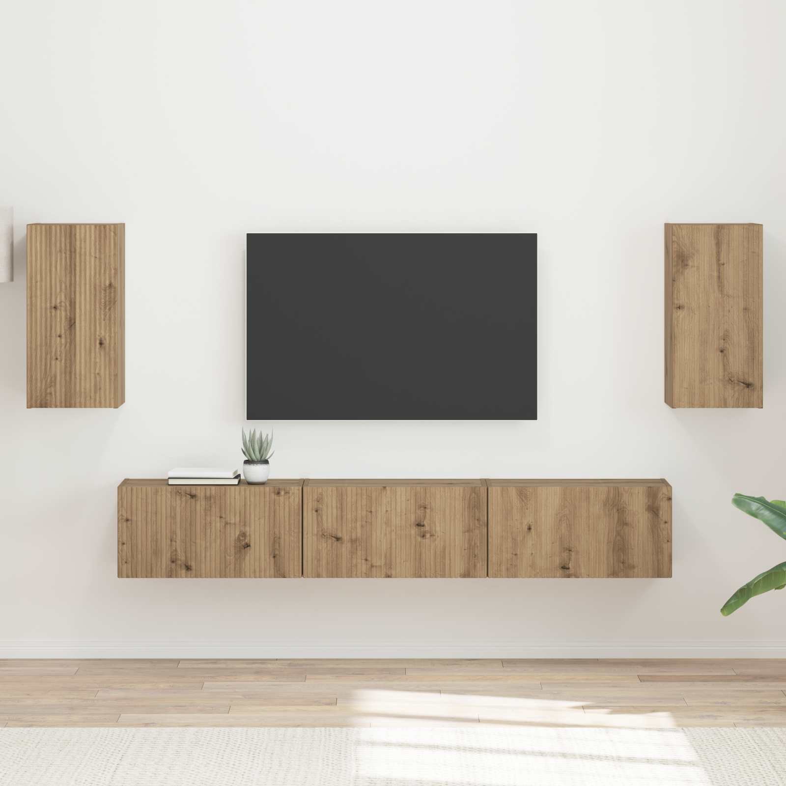 TV spintelių komplektas 5 pcs Amatininkų ąžuolas