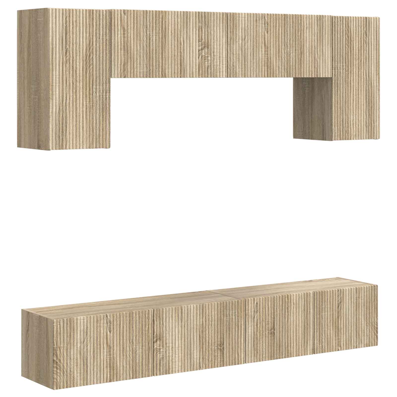 TV spintelių komplektas 4 pcs Sonoma ąžuolas Apdirbta mediena