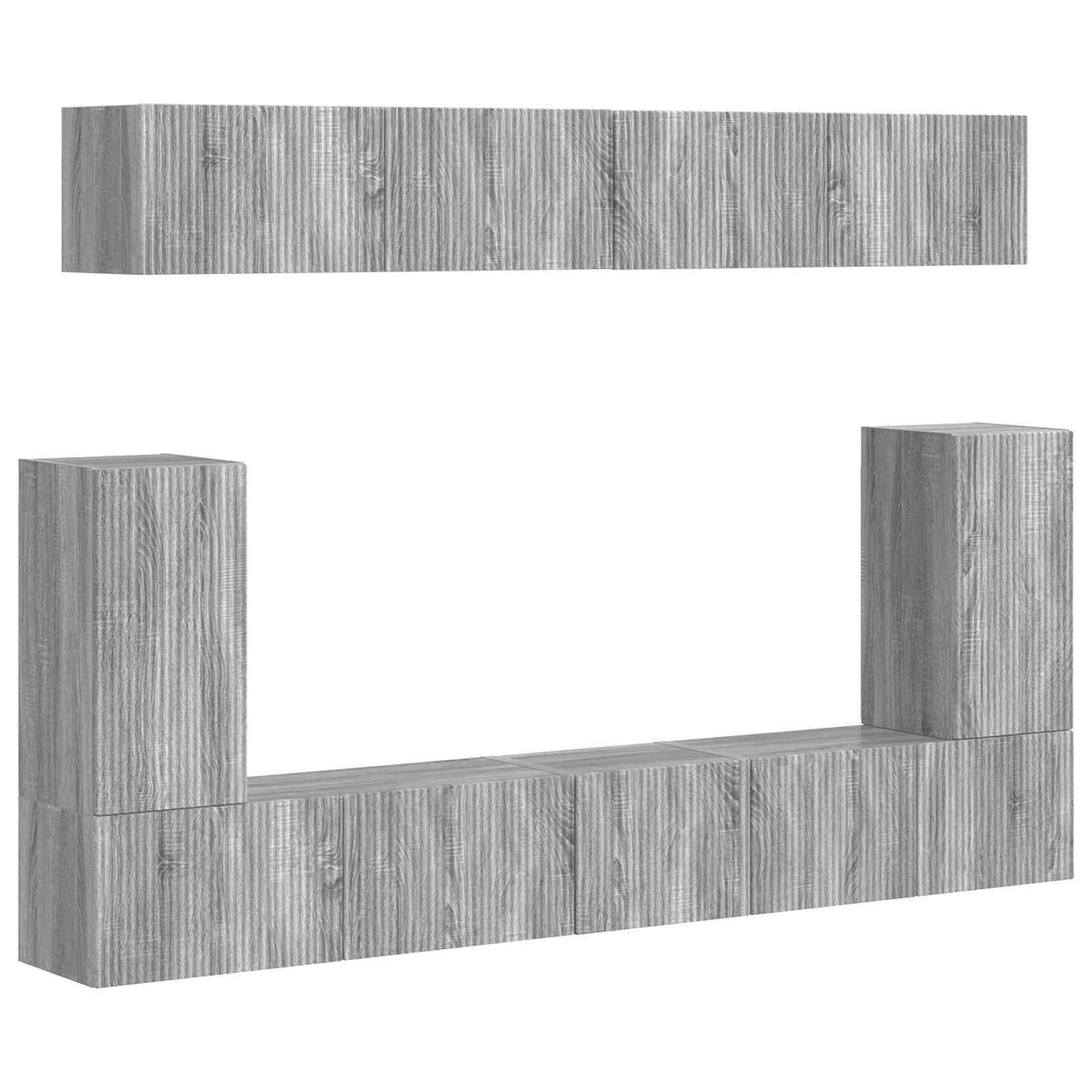 TV Cabinet Set 5 Pieces Grey Sonoma Engineered Wood