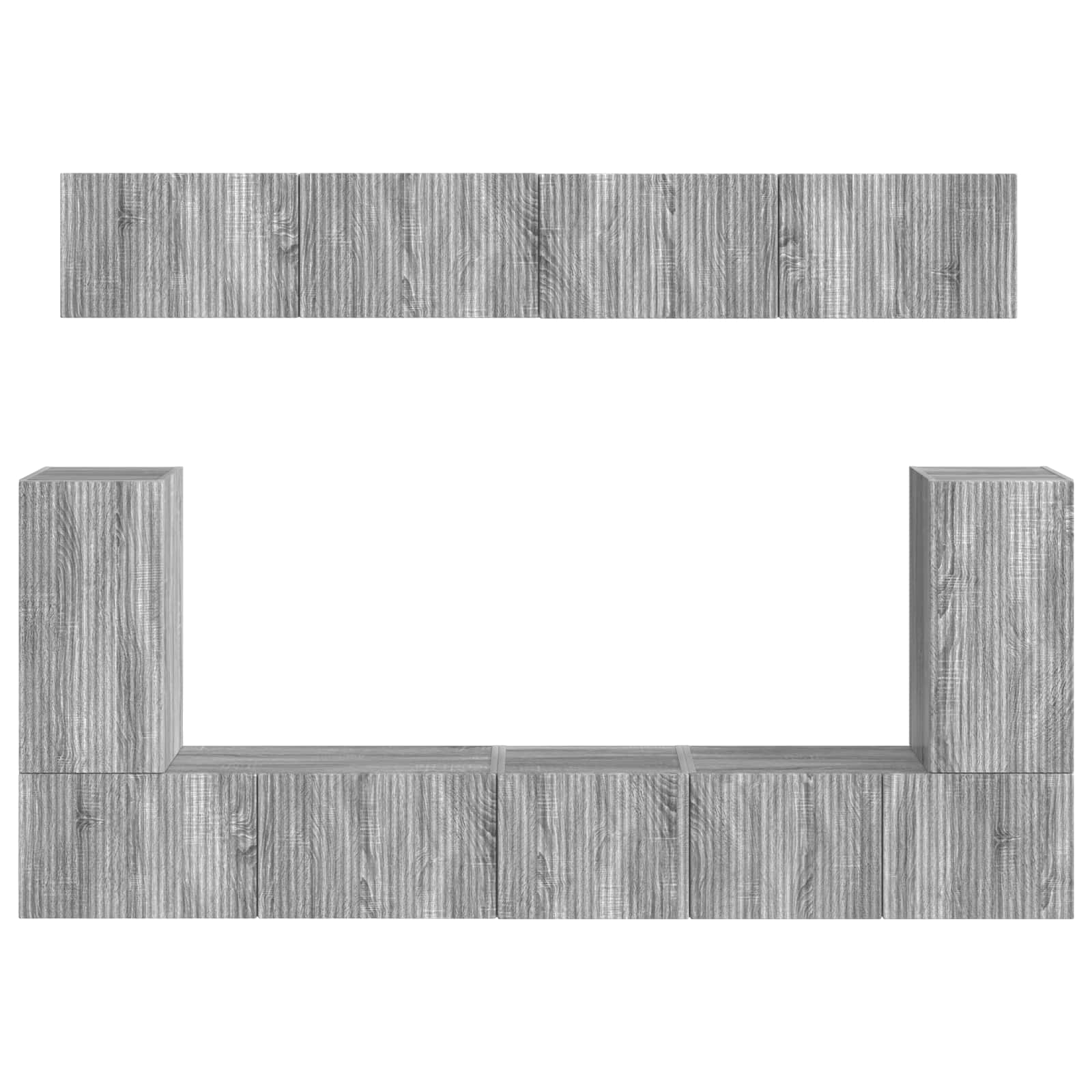 TV Cabinet Set 5 Pieces Grey Sonoma Engineered Wood