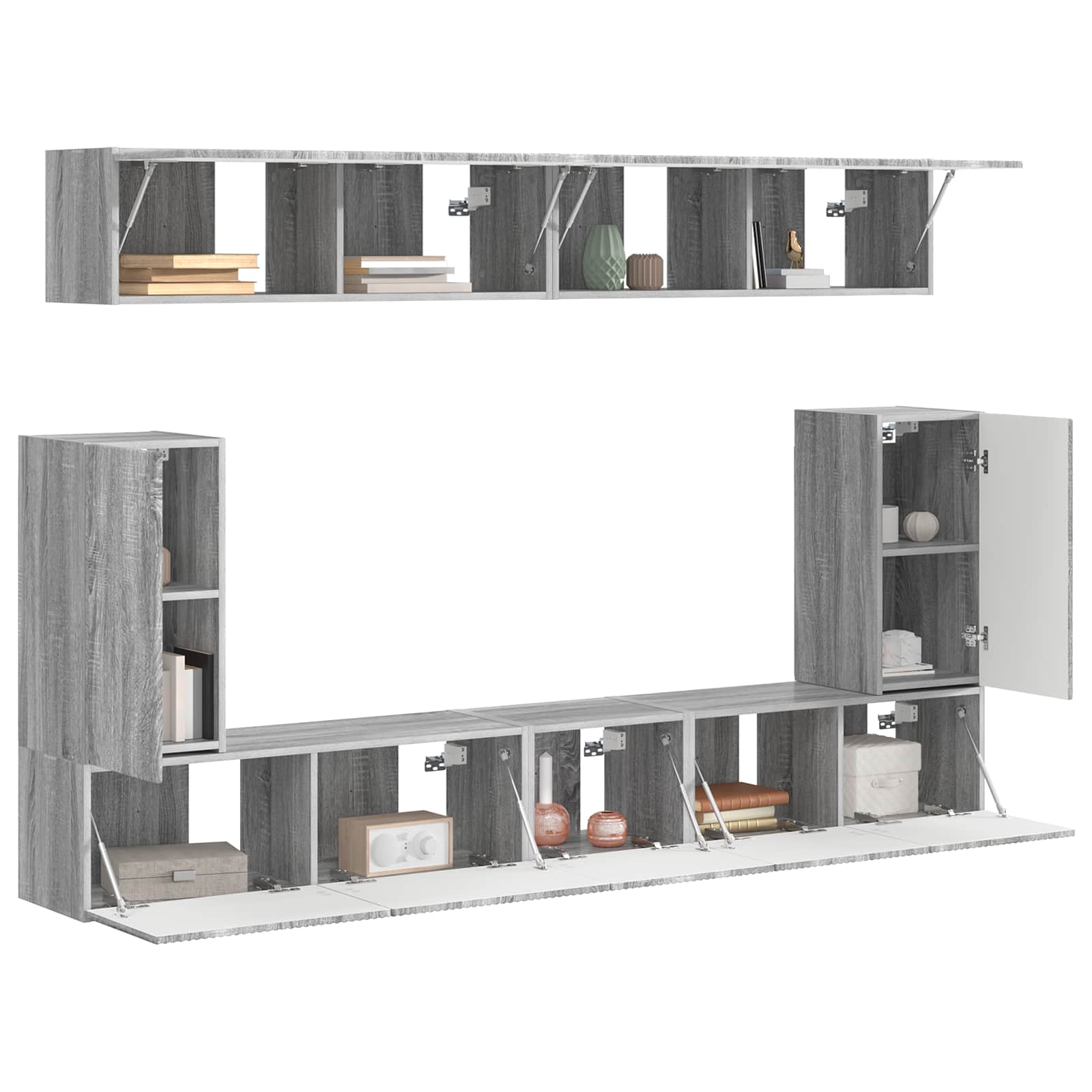 TV Cabinet Set 5 Pieces Grey Sonoma Engineered Wood