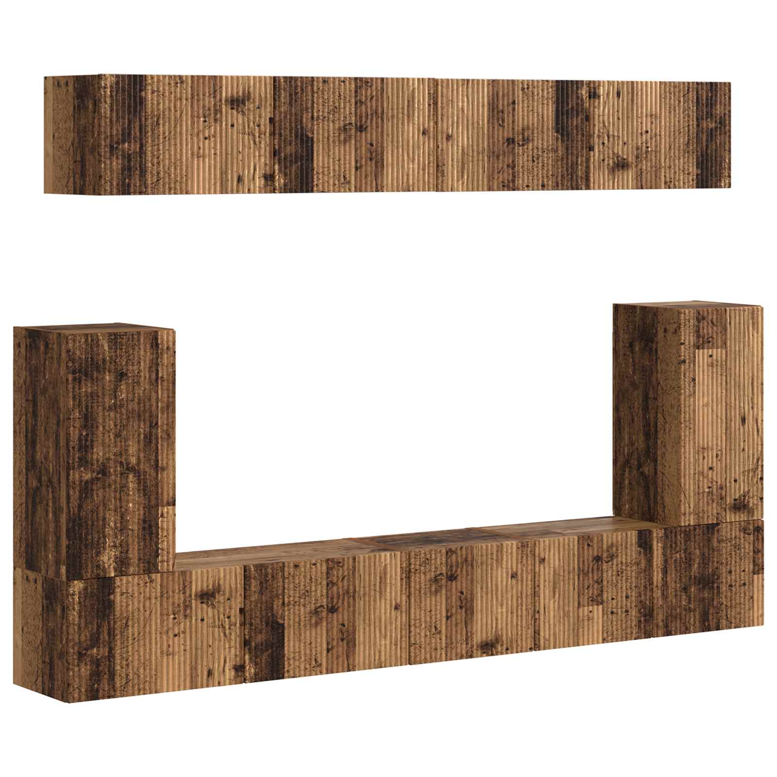 TV Cabinet Set 5 pcs Aged Wood Reclaimed Wood