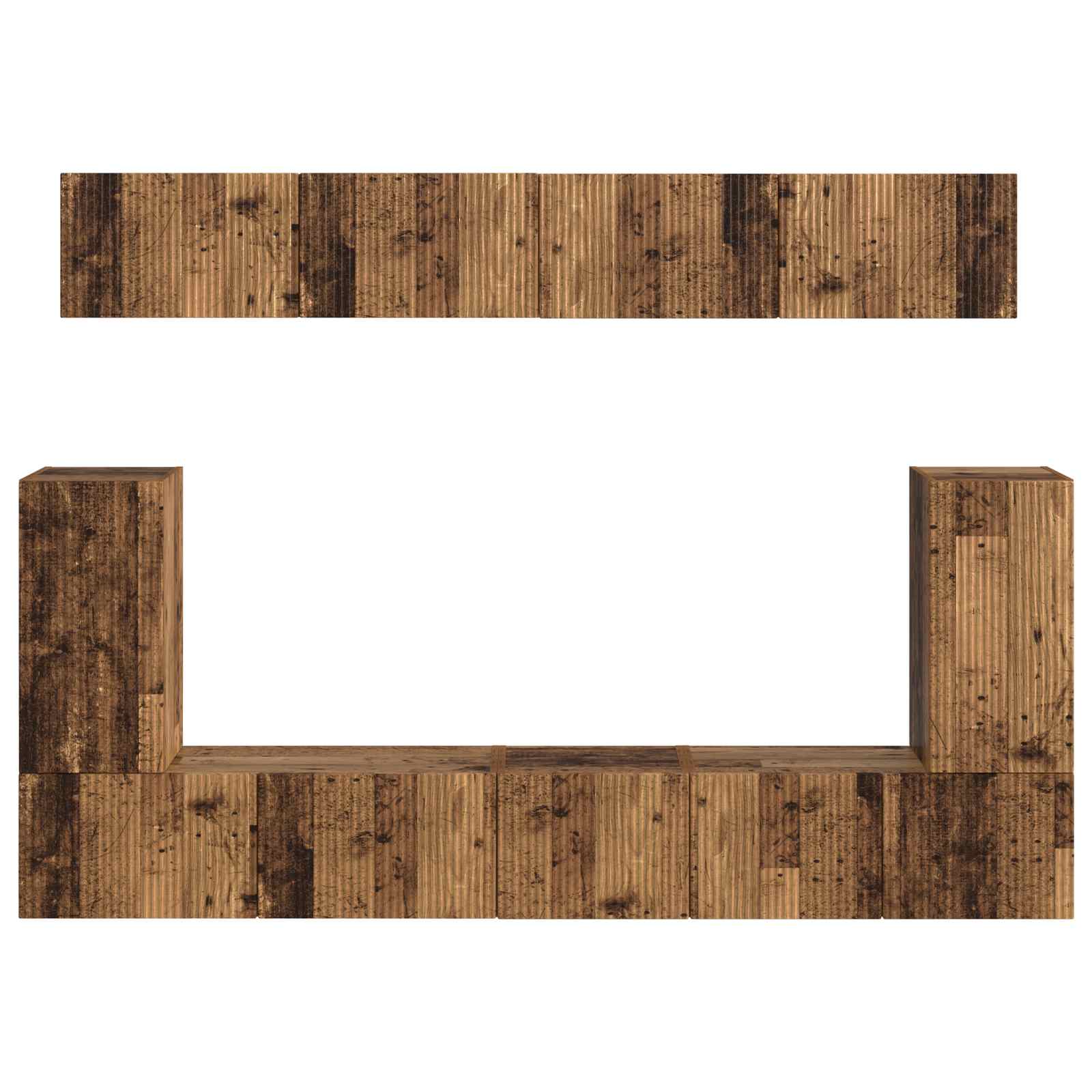 TV Cabinet Set 5 pcs Aged Wood Reclaimed Wood