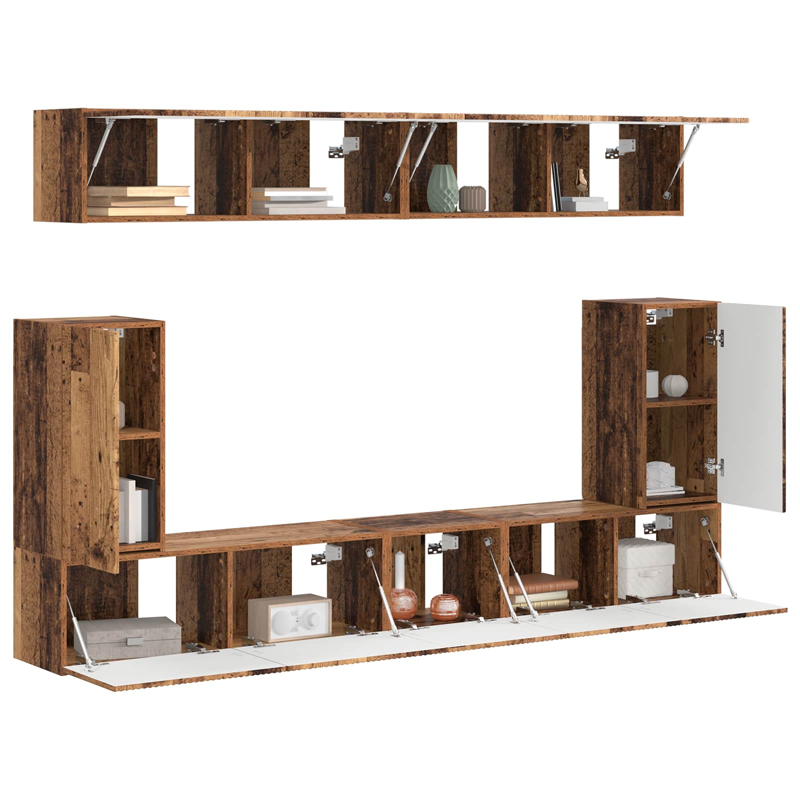 TV Cabinet Set 5 pcs Aged Wood Reclaimed Wood