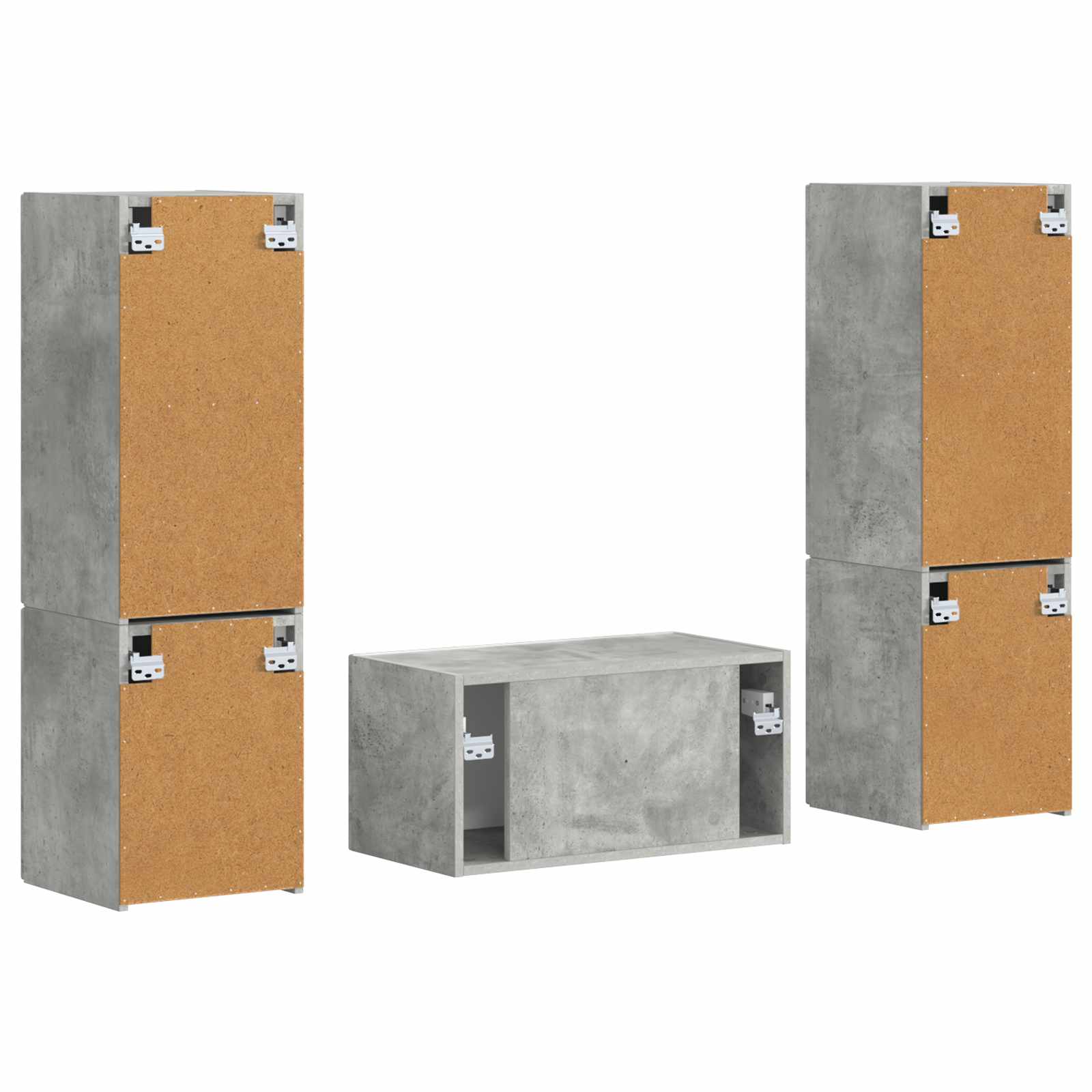 3 pcs Concrete grey