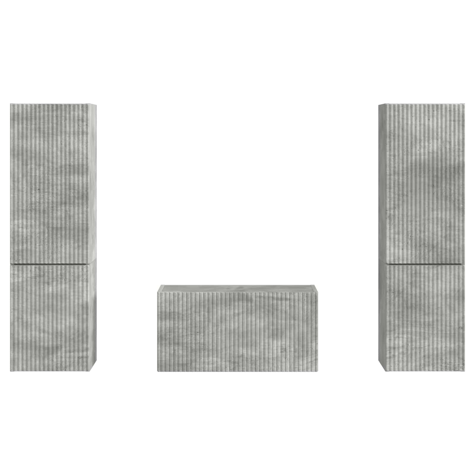 3 pcs Concrete grey