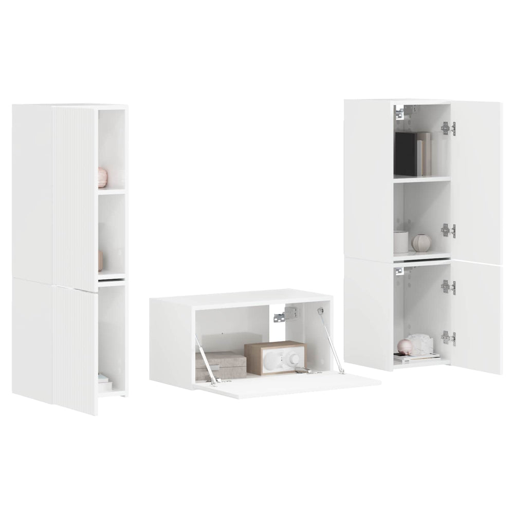 3 pcs High Gloss White