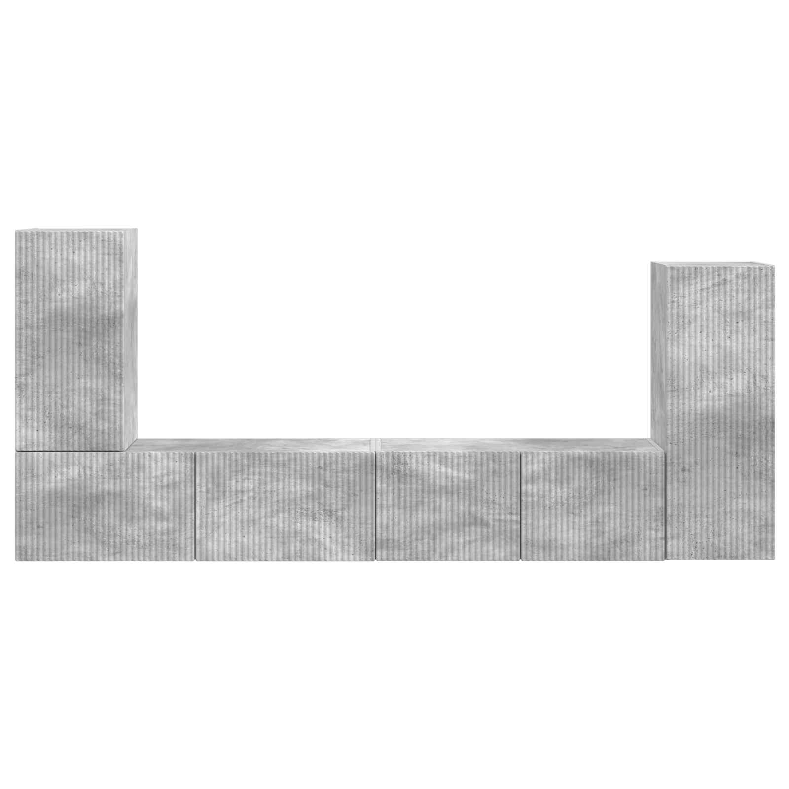 4 pcs Concrete grey