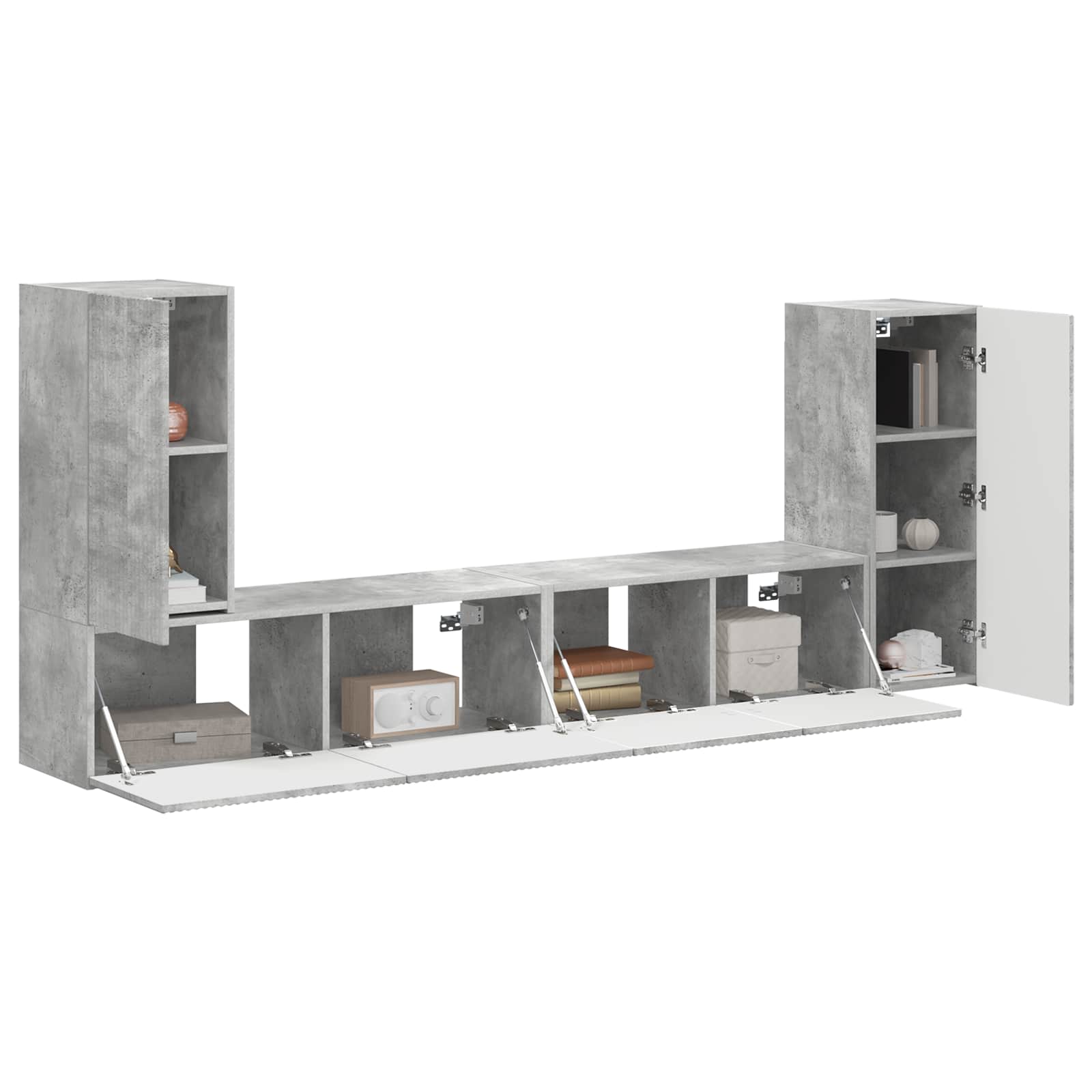4 pcs Concrete grey