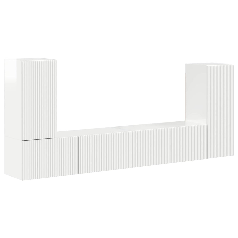 4 pcs Aukštai blizganti balta