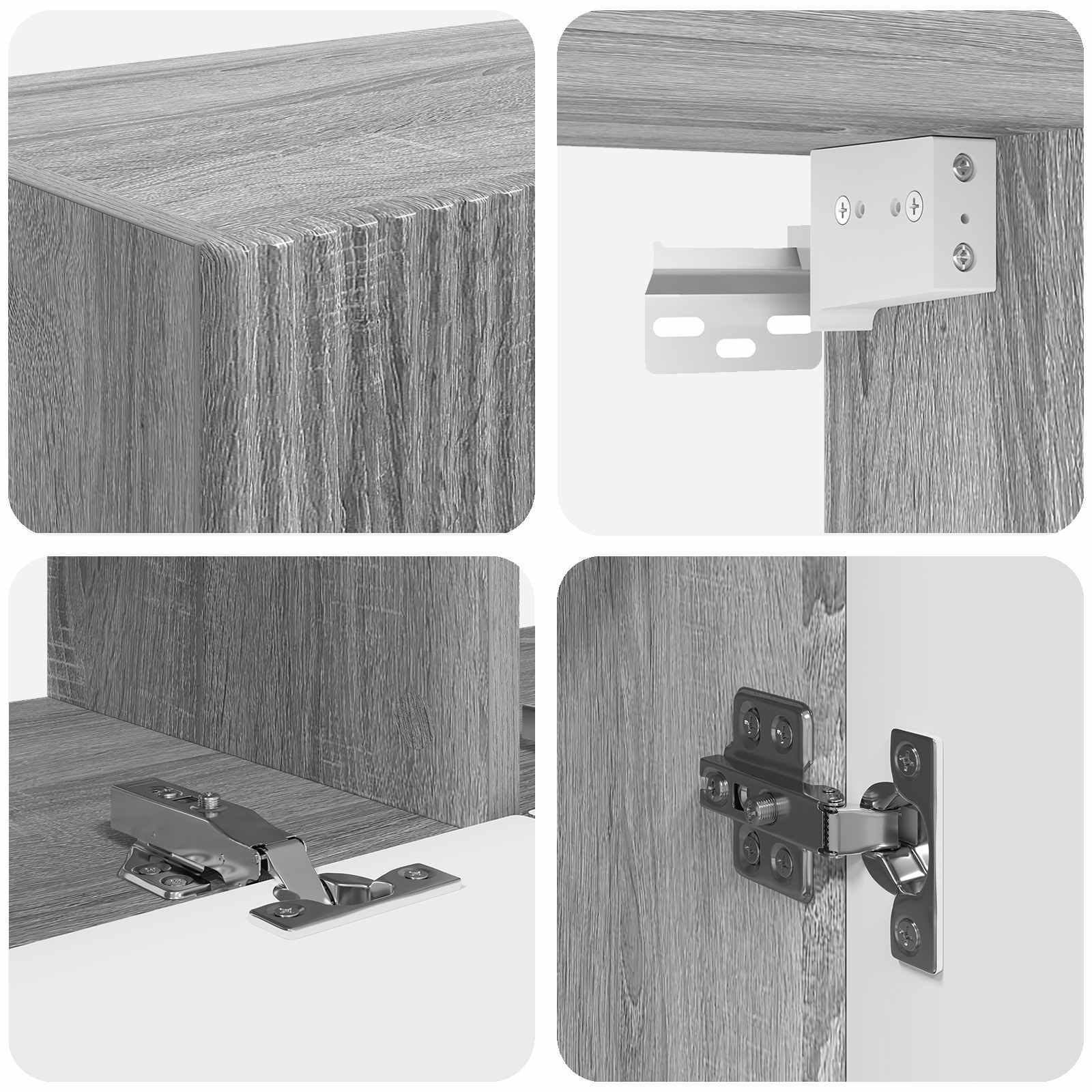 4 pcs Pilkas Sonoma