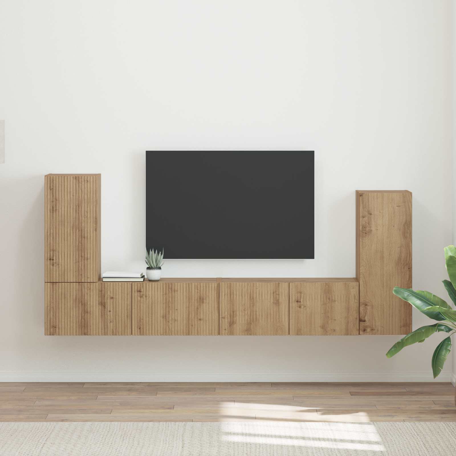 TV spintelių komplektas 4 pcs Amatininkų ąžuolas