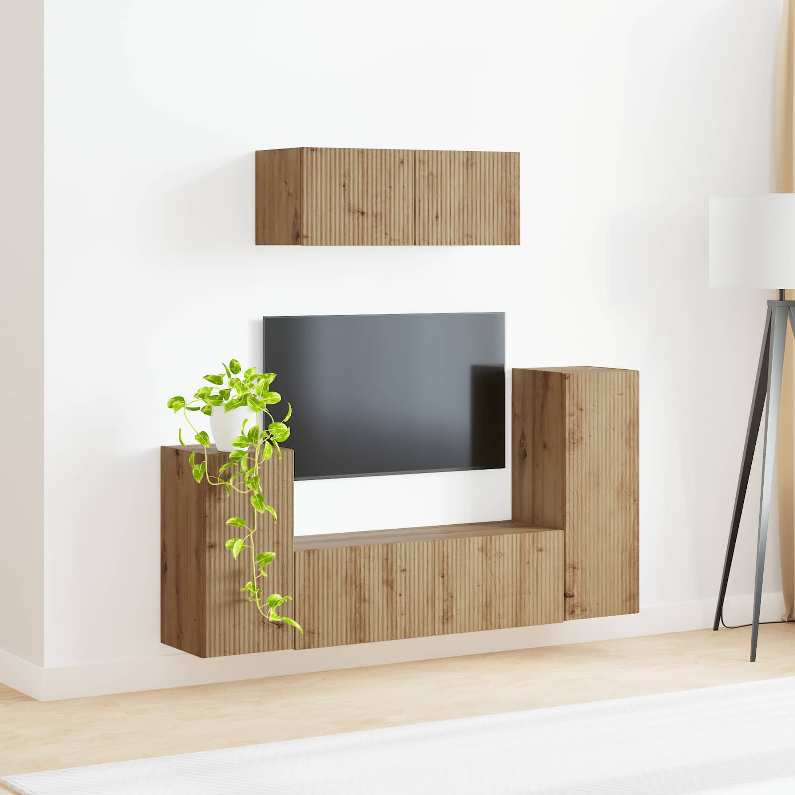 TV spintelių komplektas 4 pcs Amatininkų ąžuolas