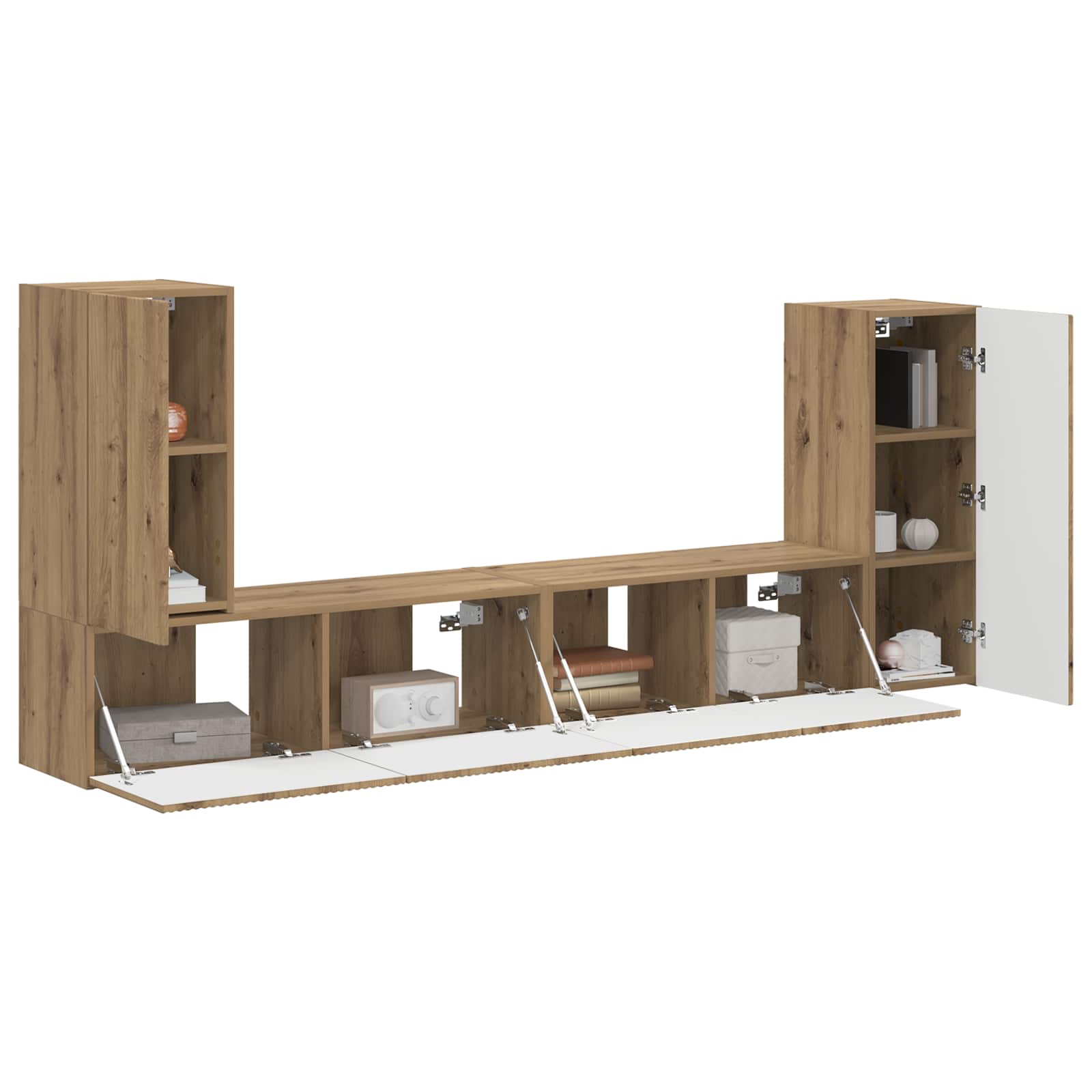 TV spintelių komplektas 4 pcs Amatininkų ąžuolas