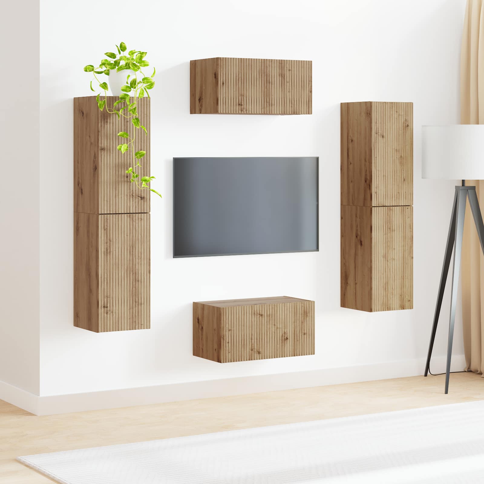 TV spintelių komplektas 6 vnt. Amatininkų ąžuolas
