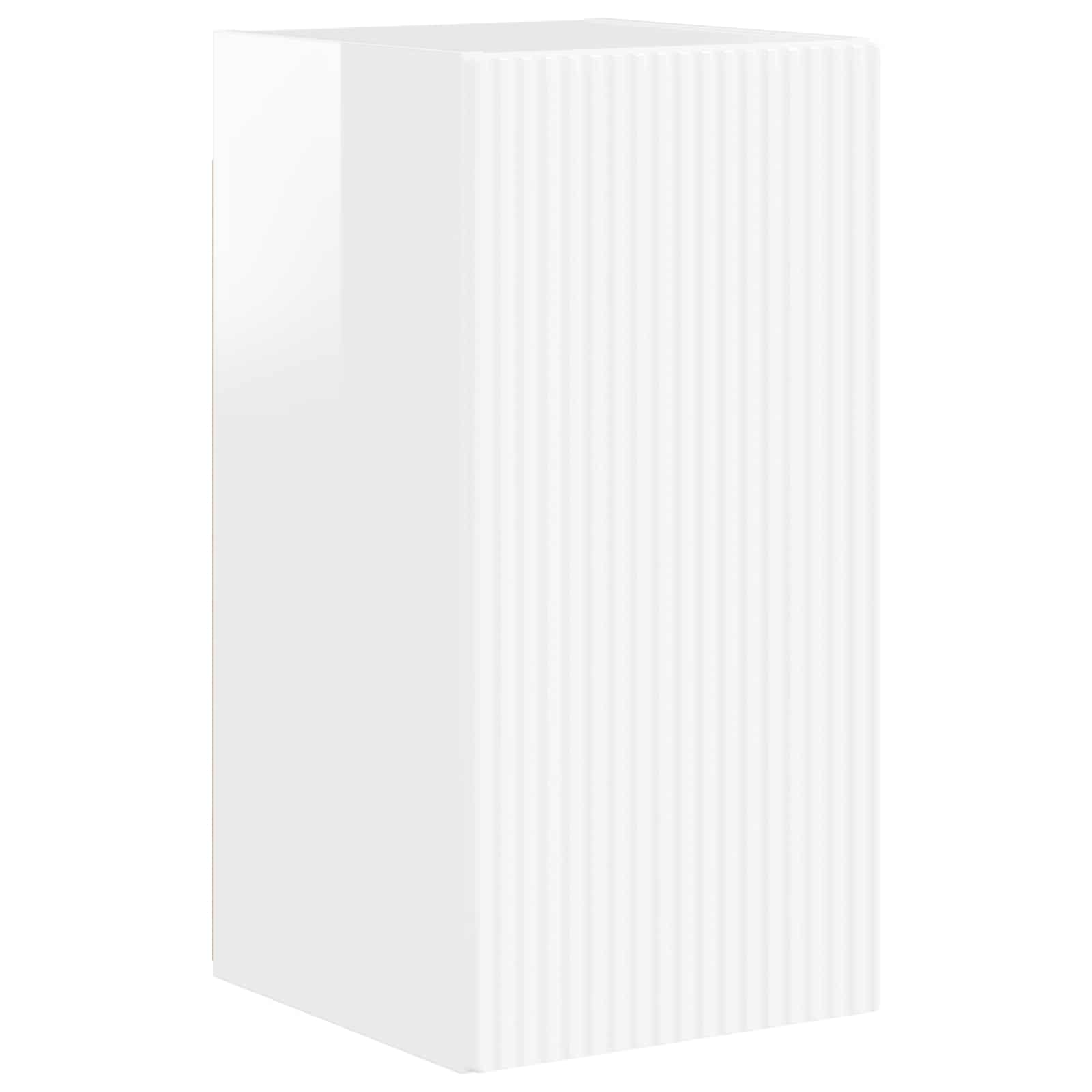 TV spintelių komplektas 8 pcs Aukštai blizganti balta