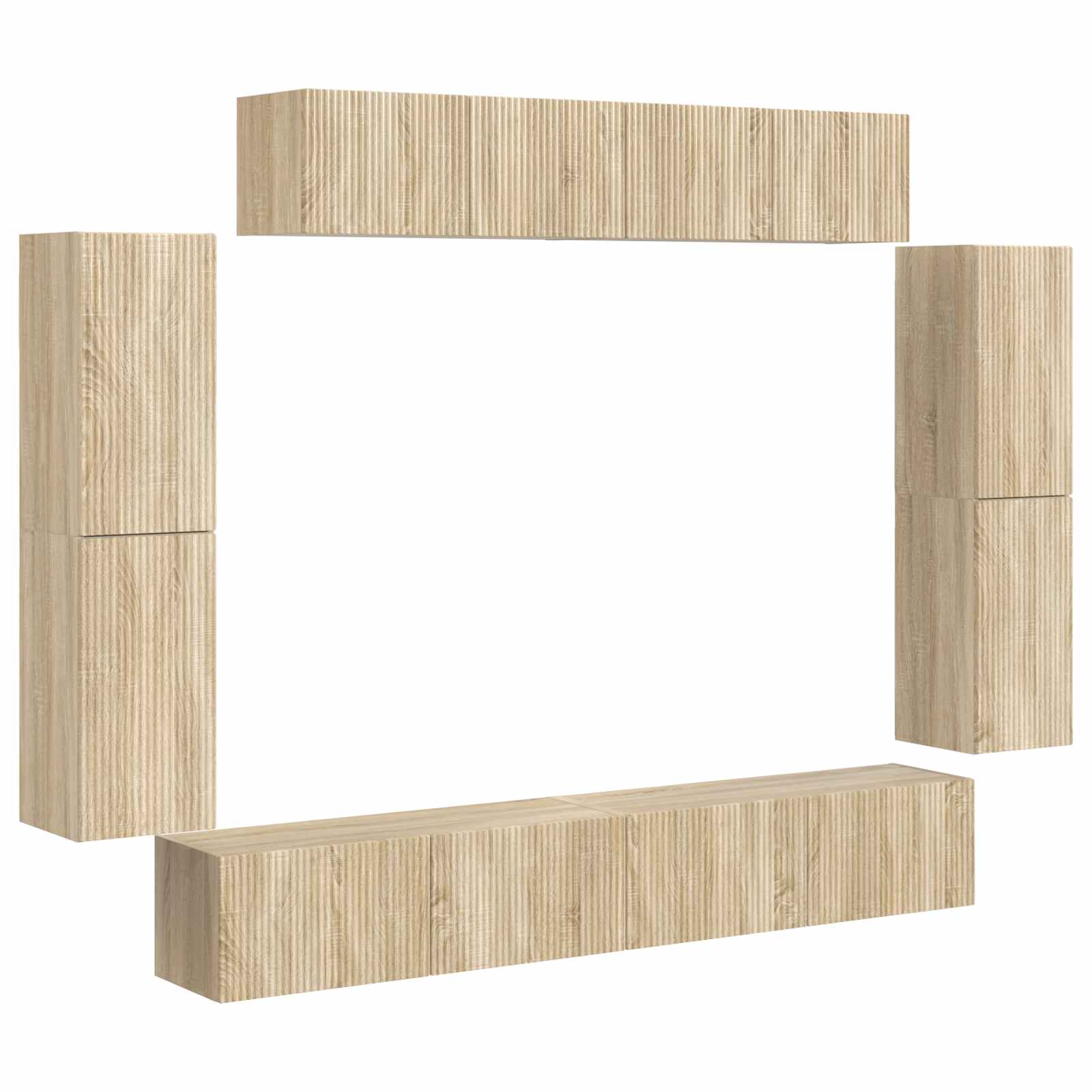 Televizoriaus spintelė 8 pcs Sonoma ąžuolas