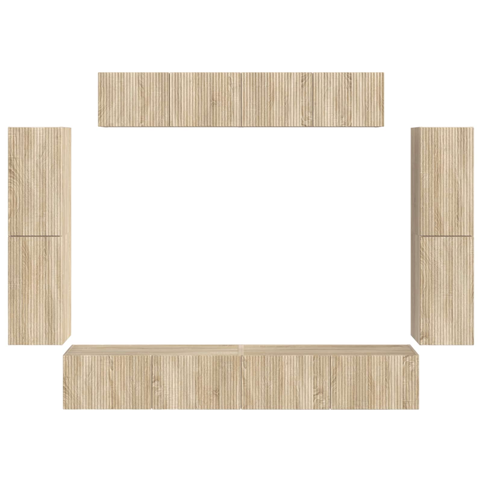 Televizoriaus spintelė 8 pcs Sonoma ąžuolas