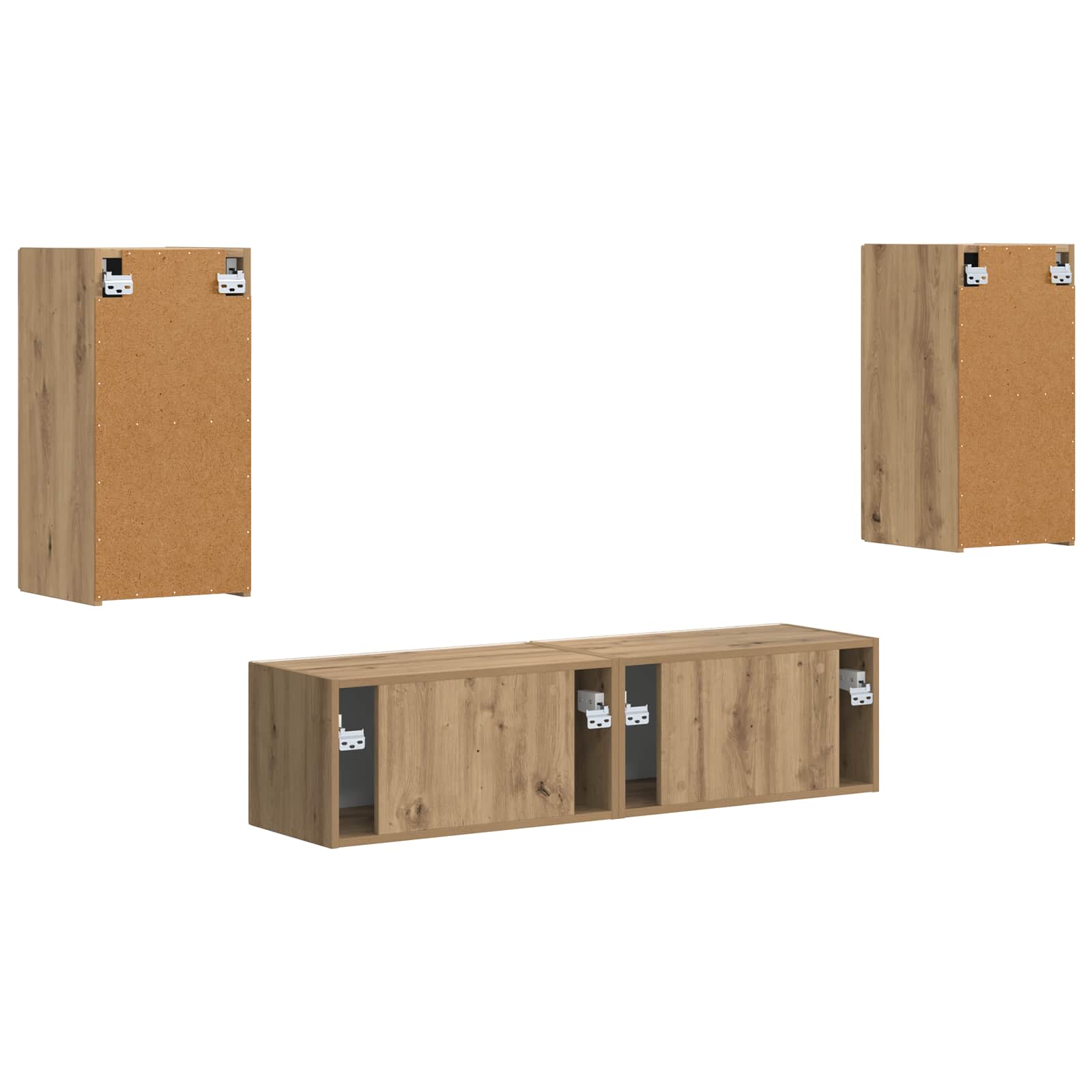 TV spintelių komplektas 4 pcs Amatininkų ąžuolas