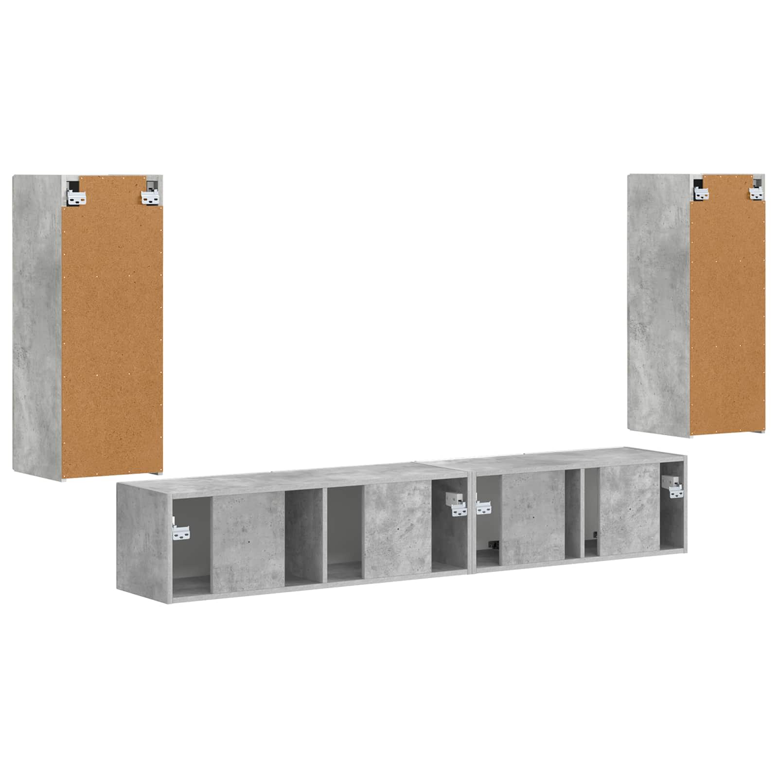 3 pcs Concrete grey