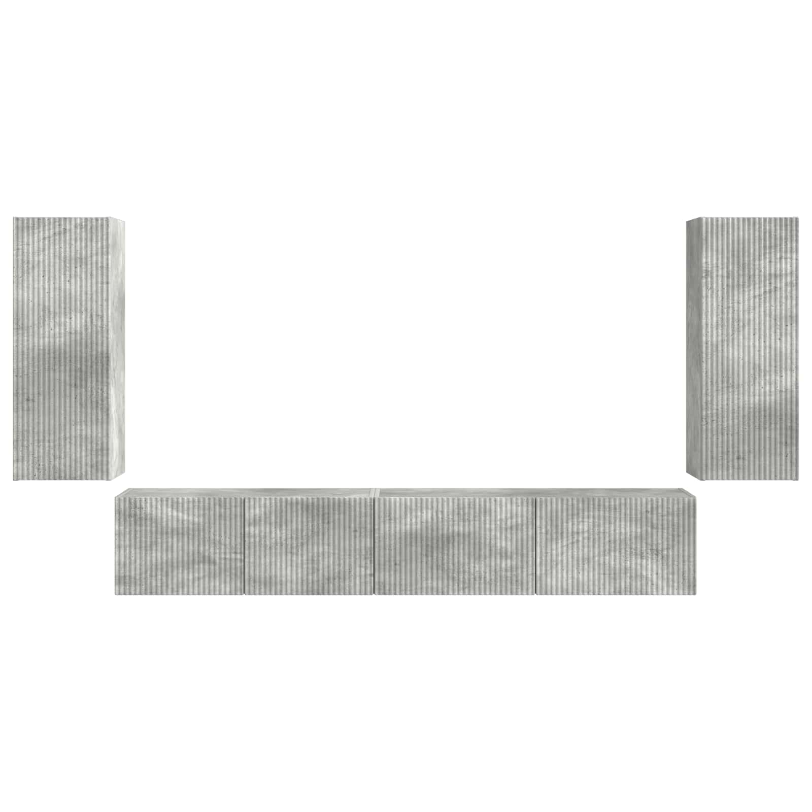 3 pcs Concrete grey