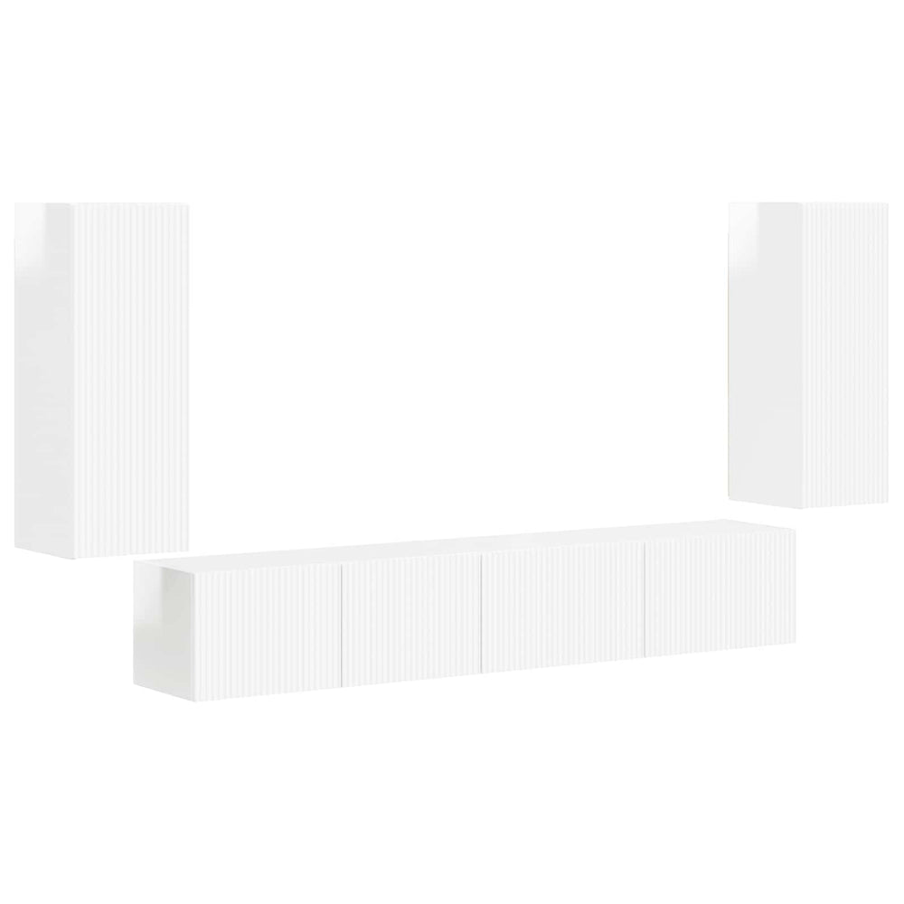3 pcs Aukštai blizganti balta