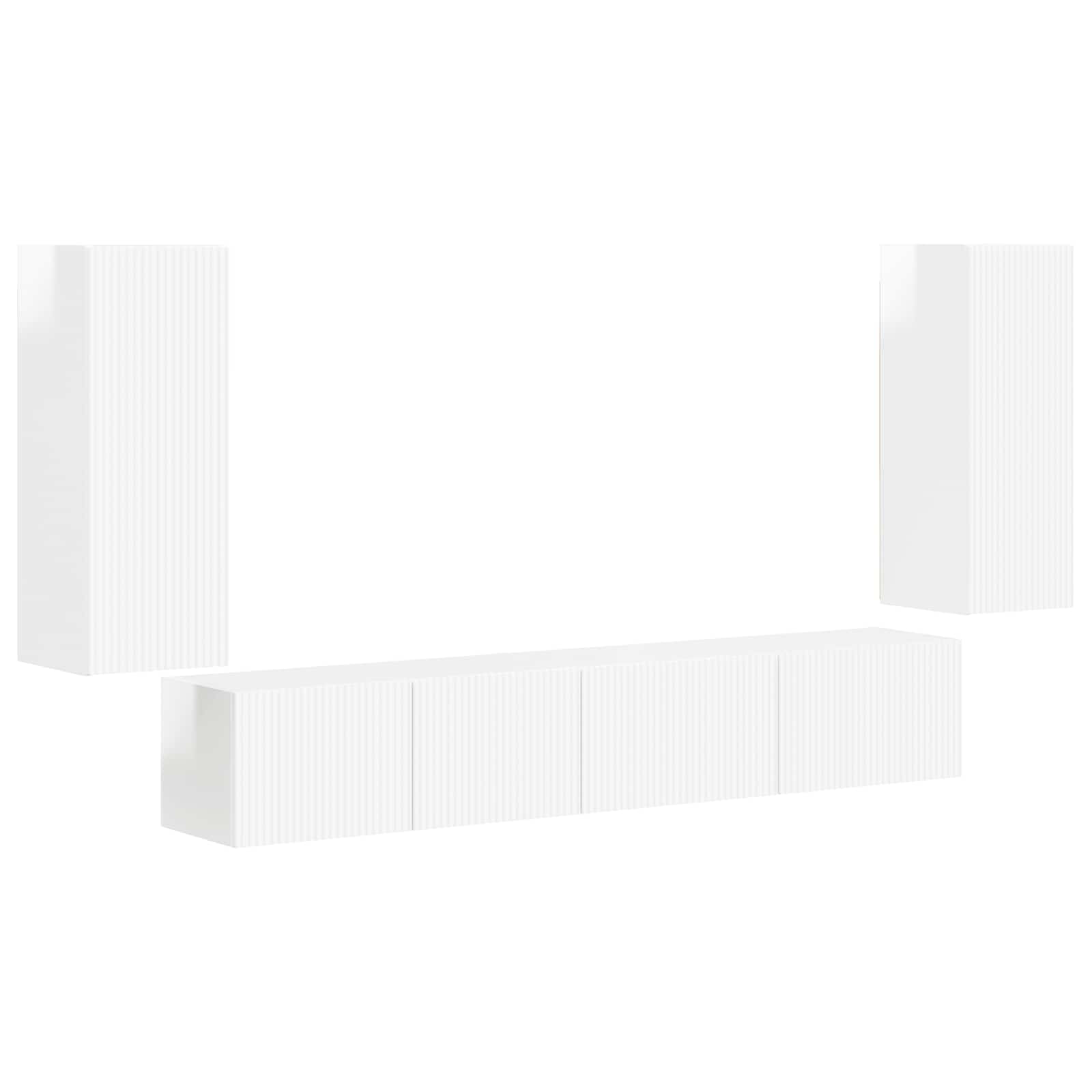 3 pcs Aukštai blizganti balta