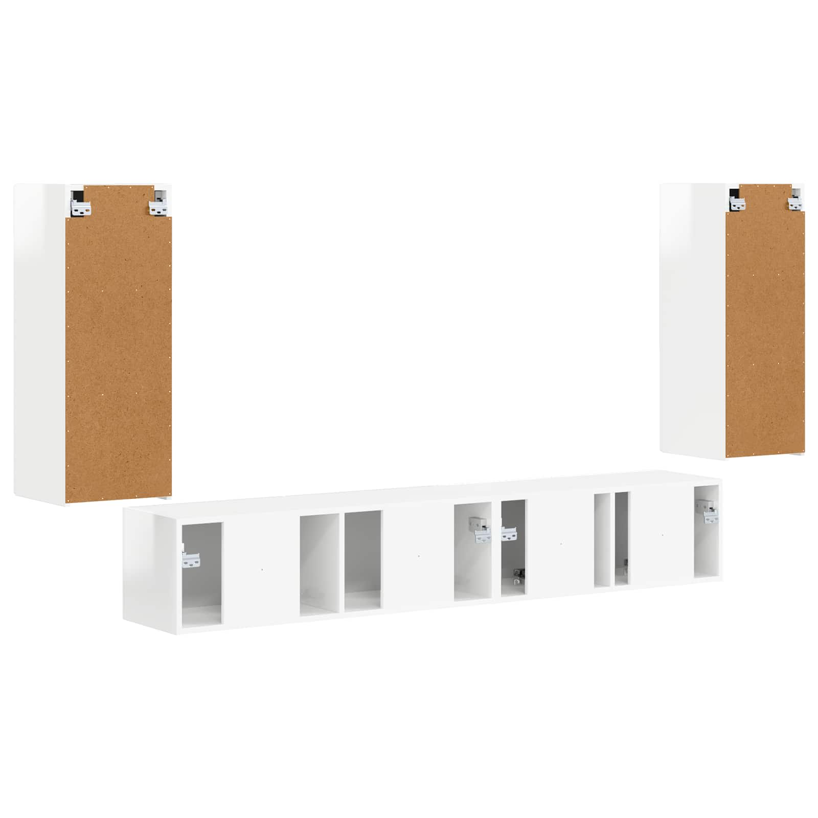 3 pcs Aukštai blizganti balta