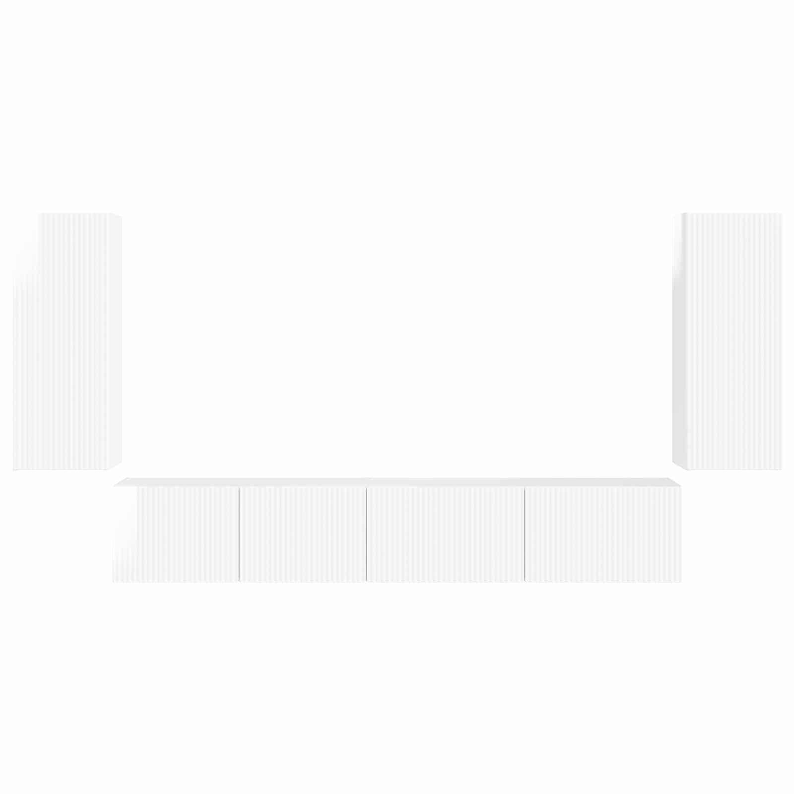 3 pcs Aukštai blizganti balta