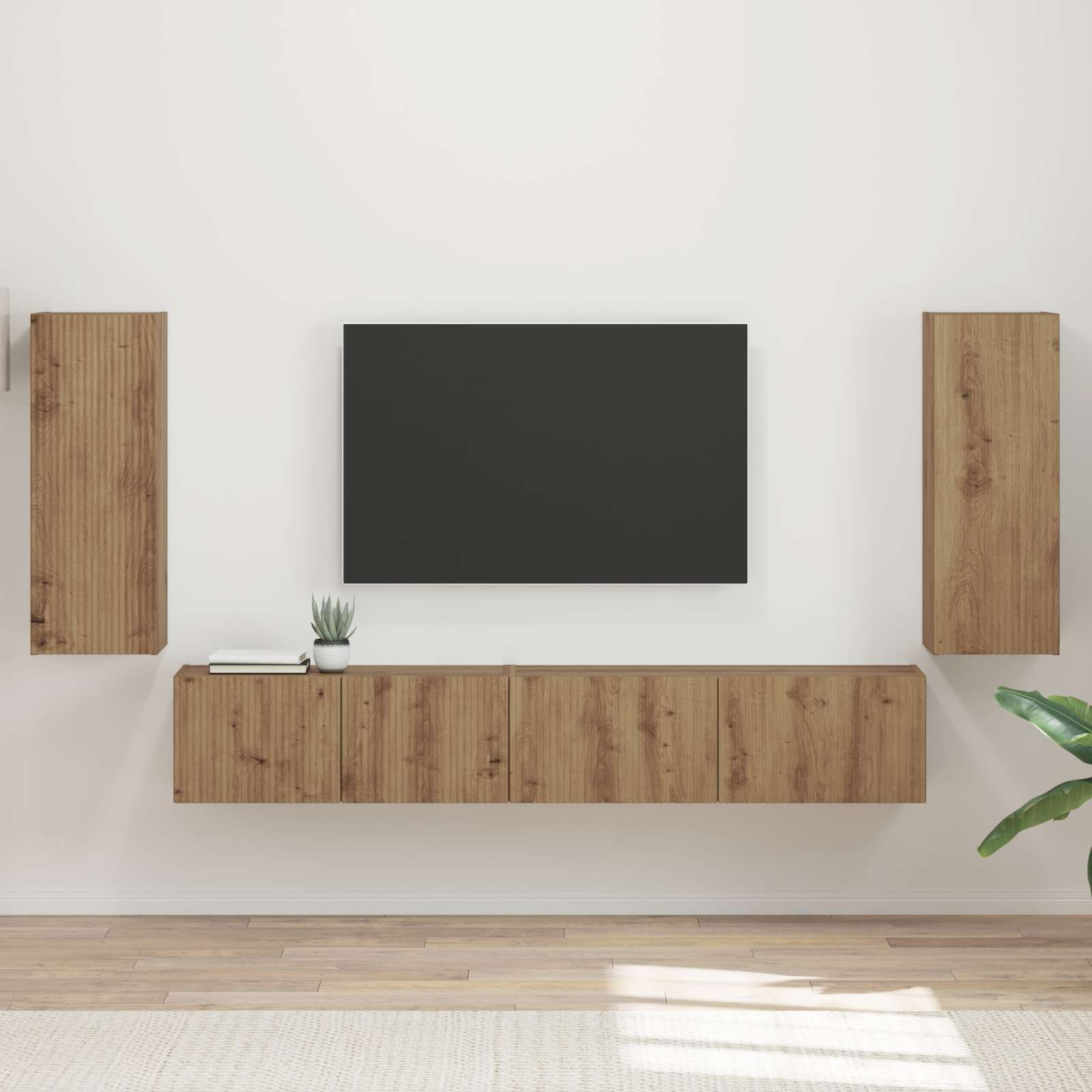 TV spintelių komplektas 4 pcs Amatininkų ąžuolas