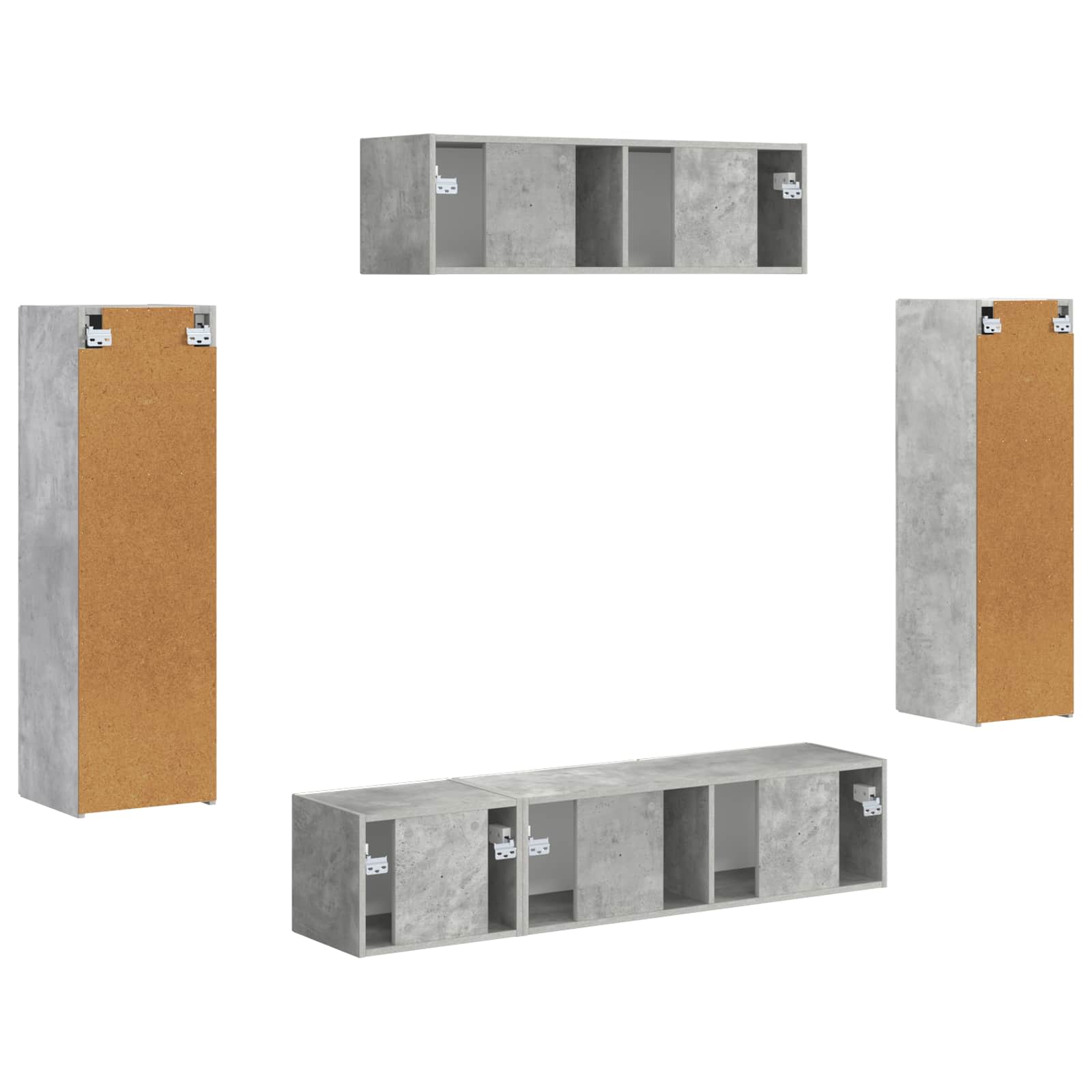 3 pcs Concrete grey