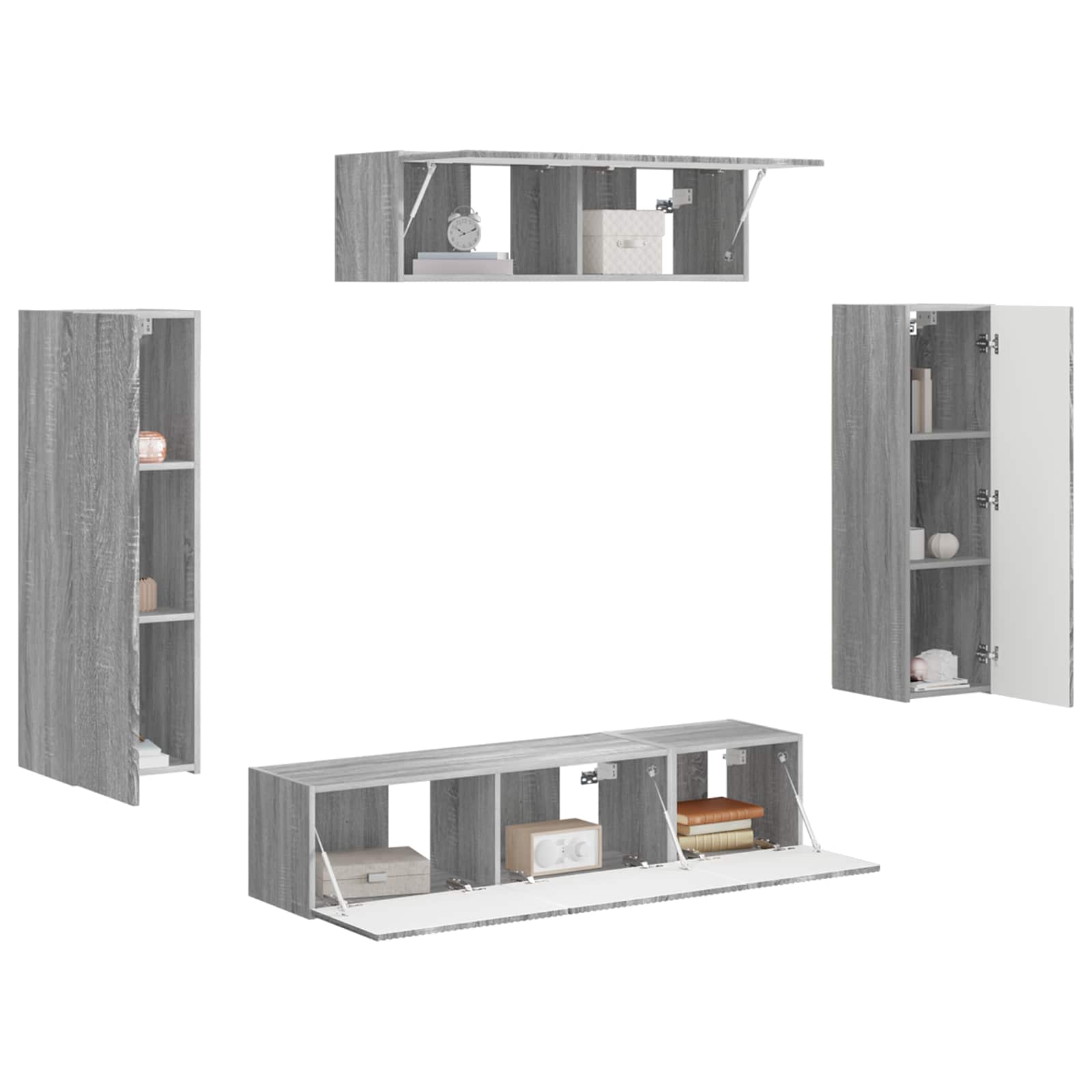 3 pcs Pilkas Sonoma