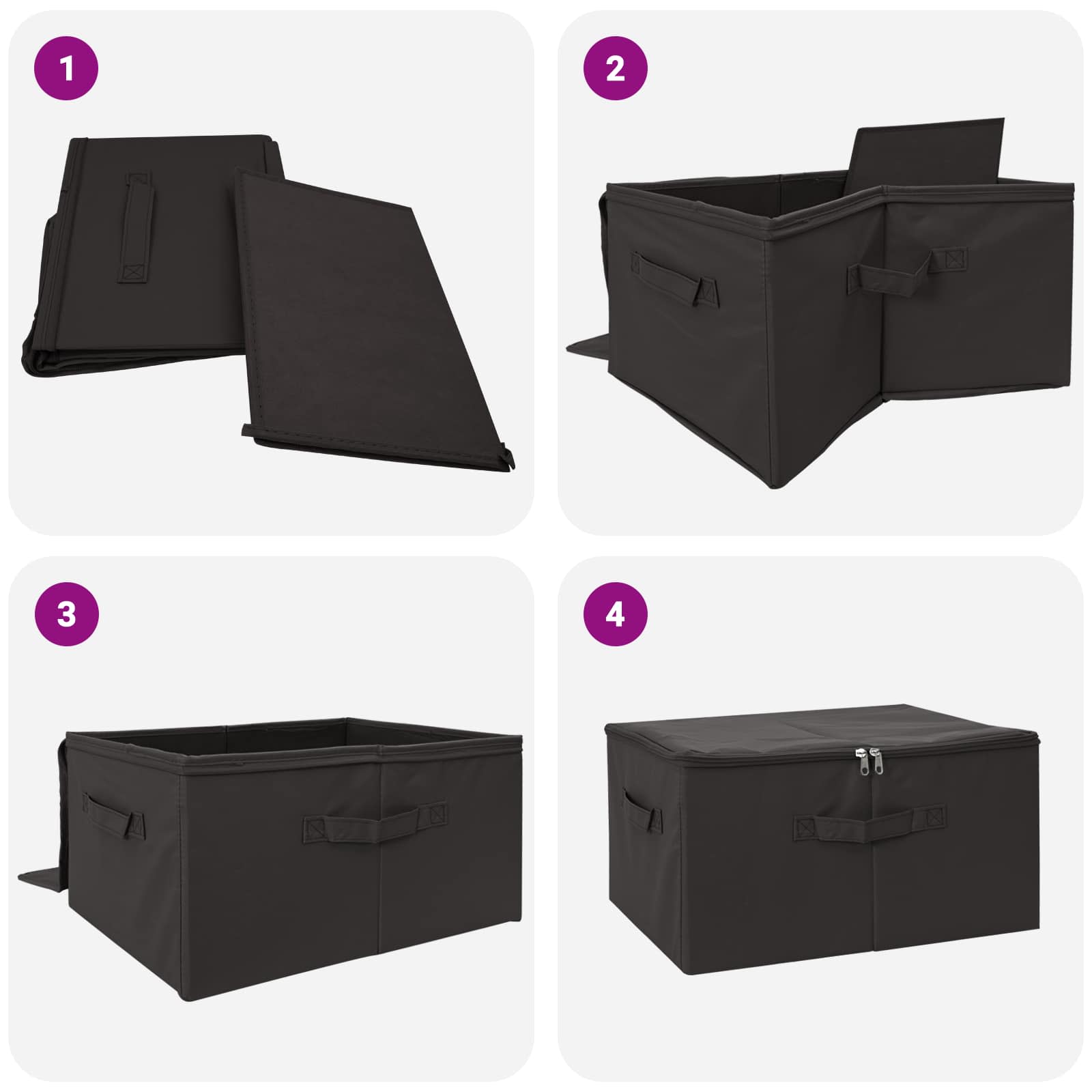 Saugojimo dėžė 24 pcs Antracito 50 x 30 x 25 cm