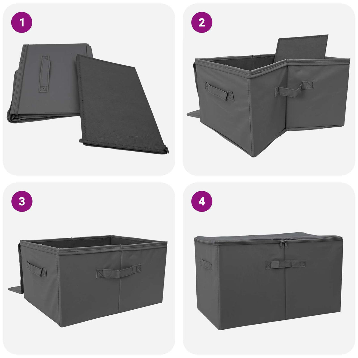 Saugojimo dėžė 2 pcs Antracito 55 x 35 x 32 cm