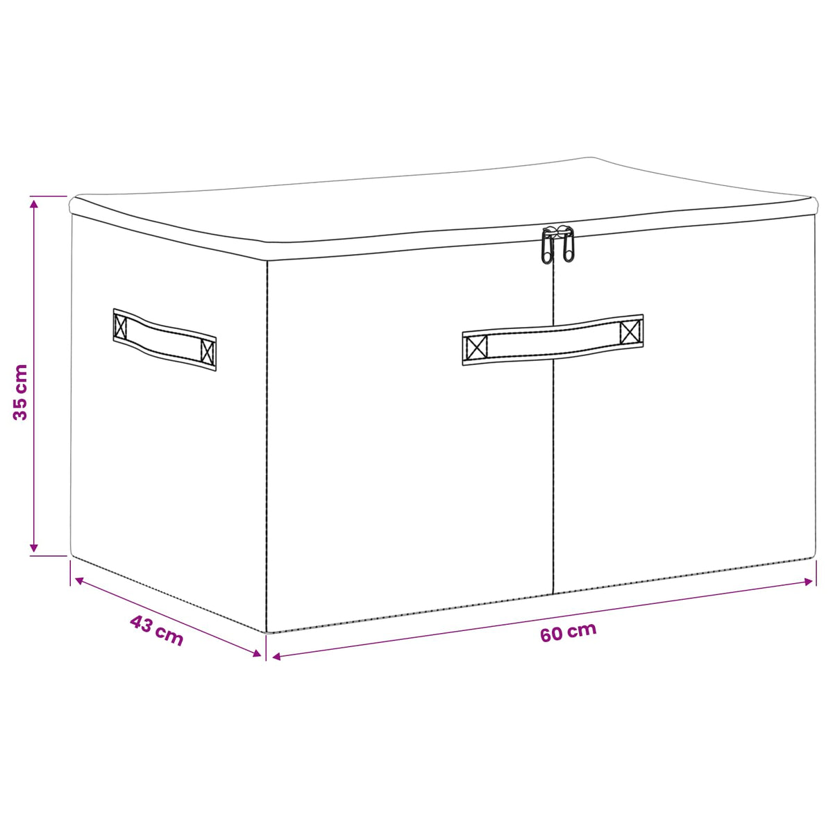 Saugojimo dėžė 6 pcs Antracito 60 x 43 x 35 cm