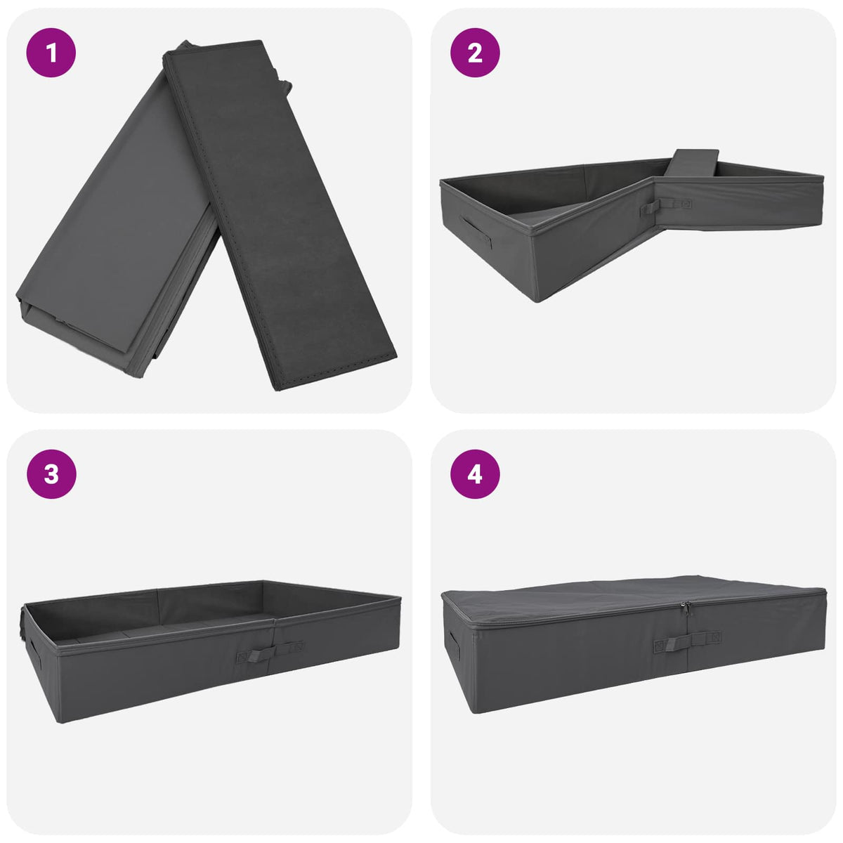 Saugojimo dėžė 6 pcs Antracito 90 x 48 x 15 cm