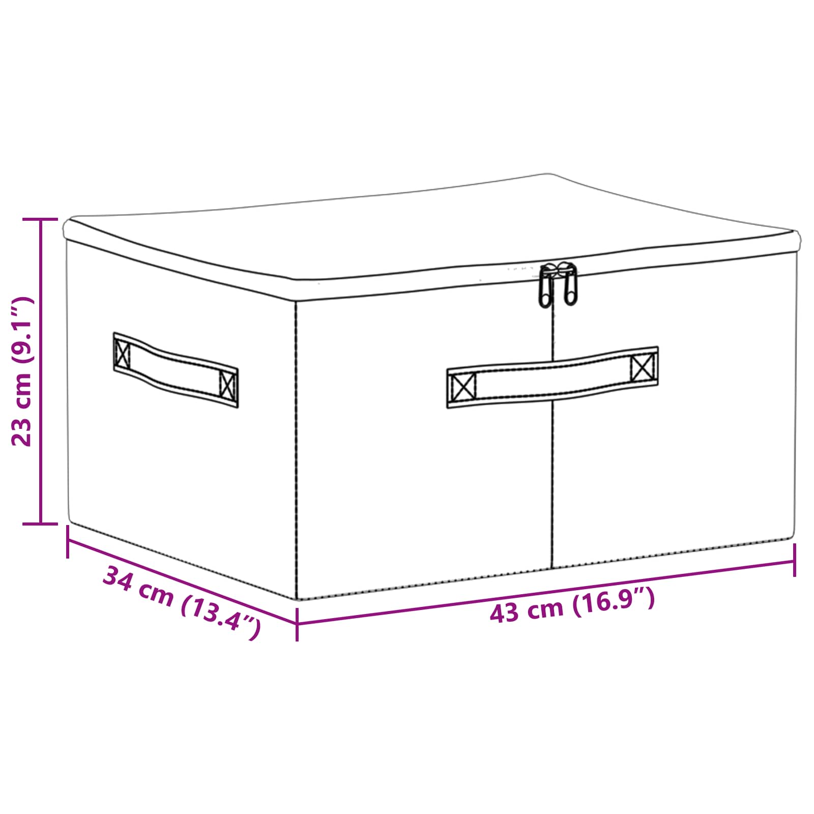 Saugojimo dėžė 24 pcs Kreminė 43 x 34 x 23 cm