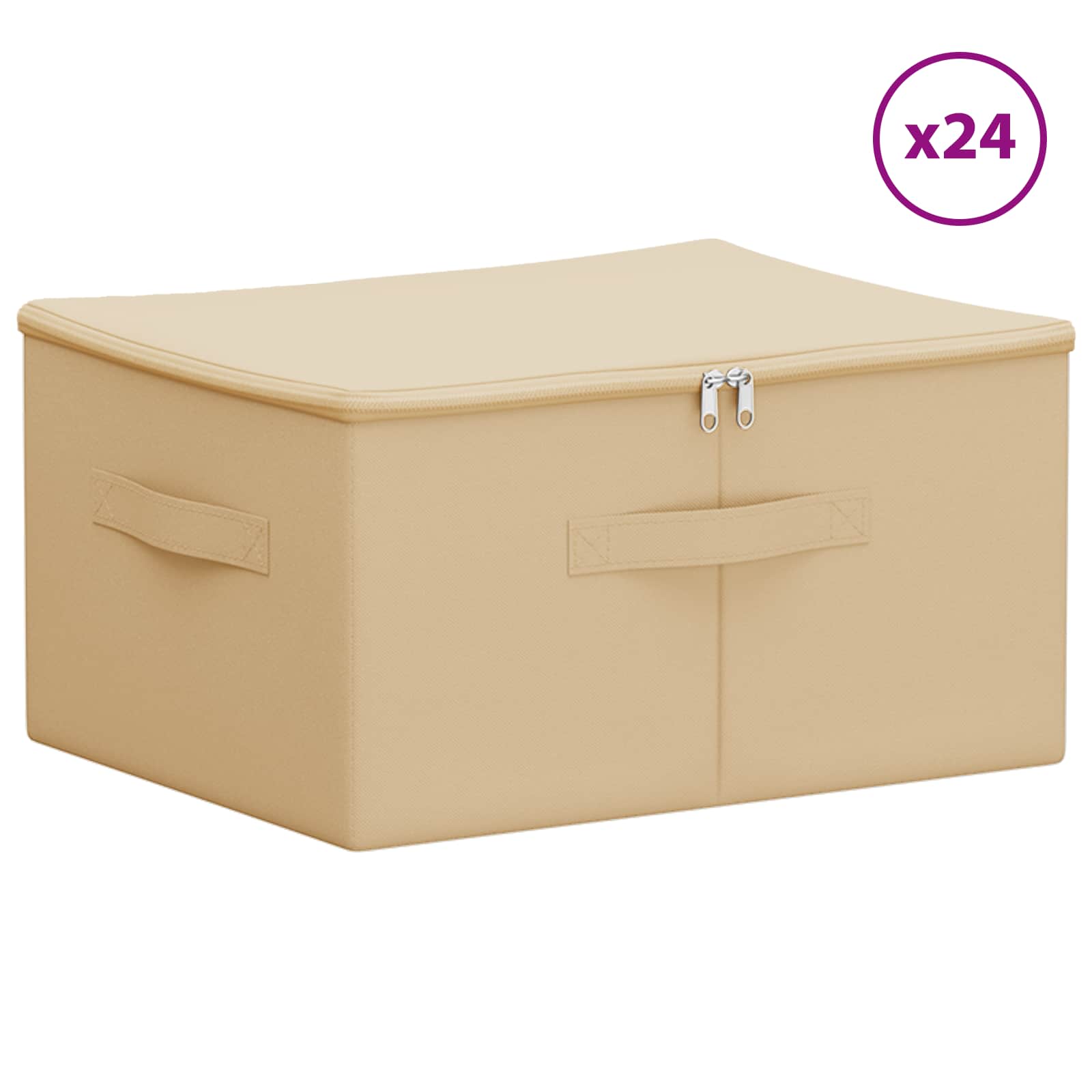 Saugojimo dėžė 24 pcs Kreminė 43 x 34 x 23 cm