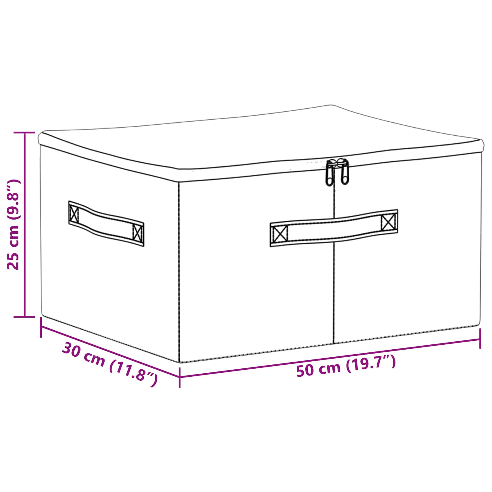 Saugojimo dėžė 6 pcs Kreminė 50 x 30 x 25 cm Neaustinis audinys