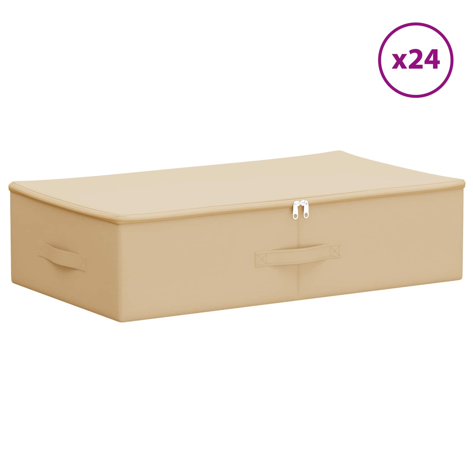 Saugojimo dėžė 24 pcs Kreminė 70 x 40 x 18 cm