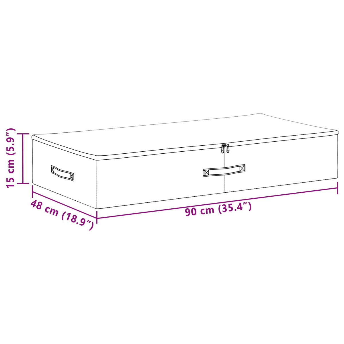 Saugojimo dėžė 6 pcs Kreminė 90 x 48 x 15 cm Neaustinis audinys
