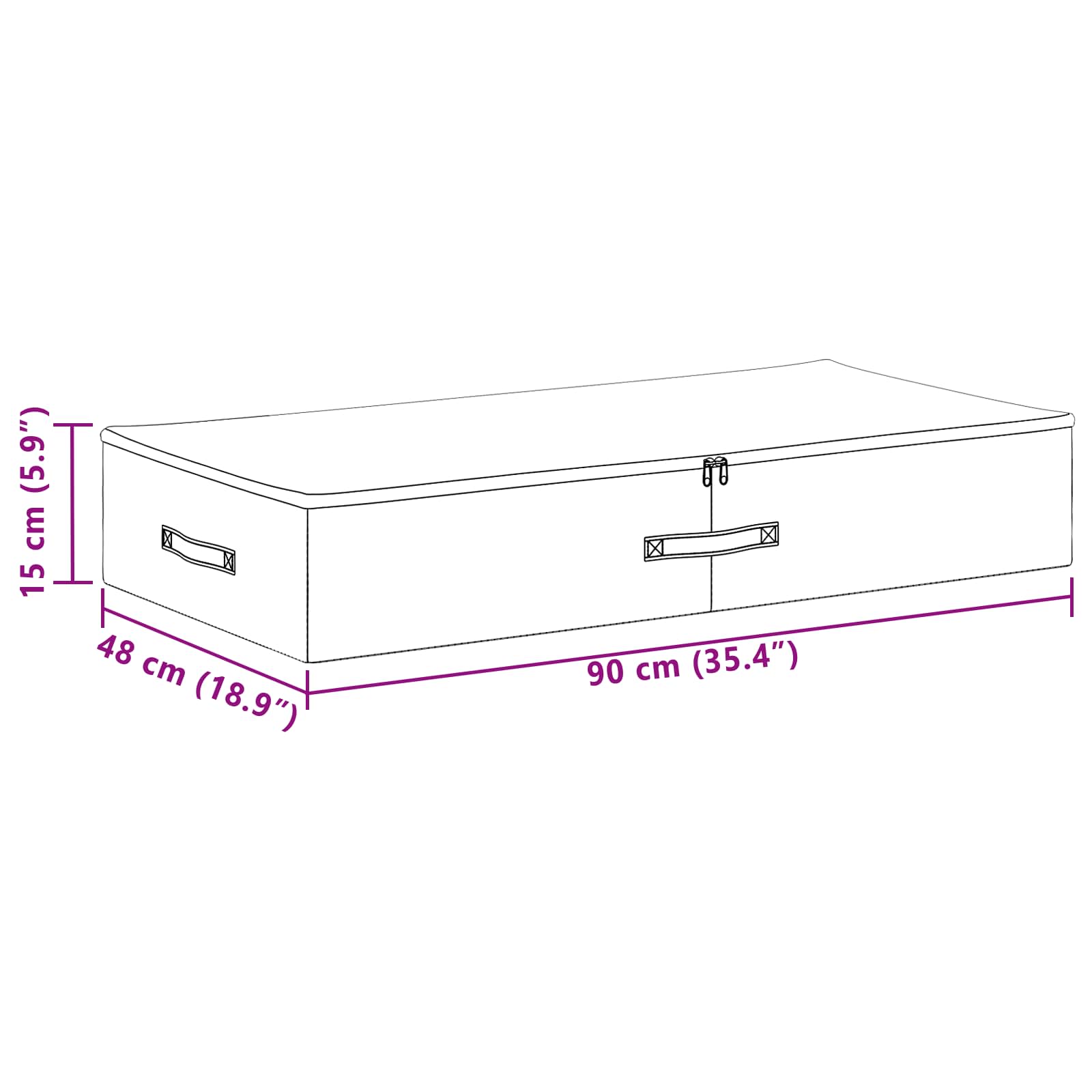 Saugojimo dėžė 24 pcs Kreminė 90 x 48 x 15 cm