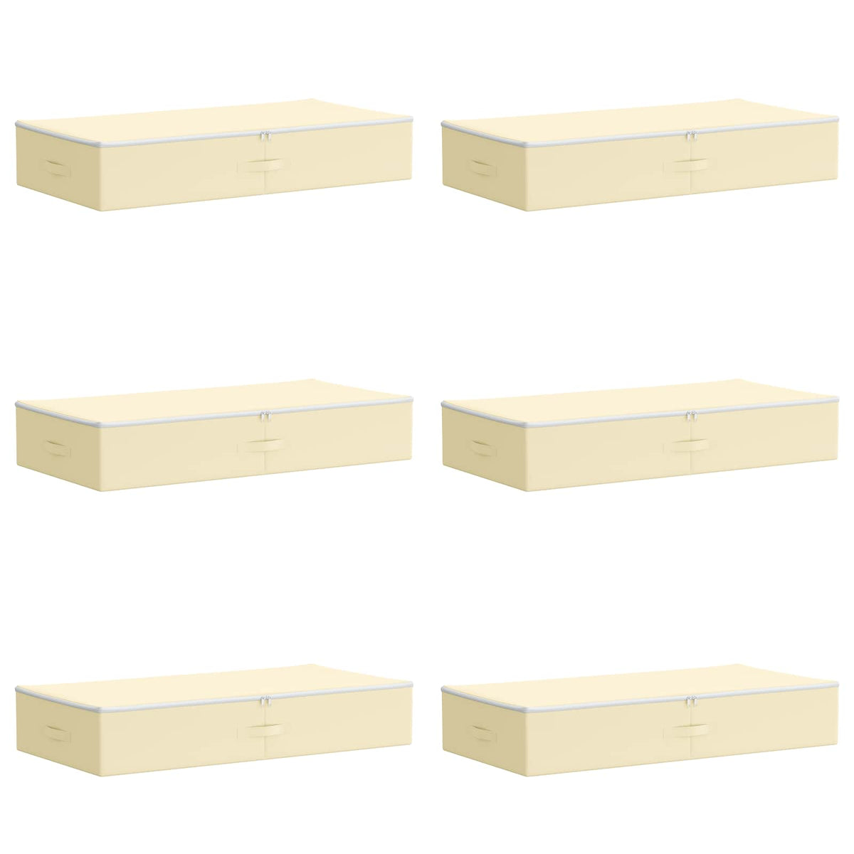 Saugojimo dėžė 6 pcs Kreminė 100 x 50 x 18 cm