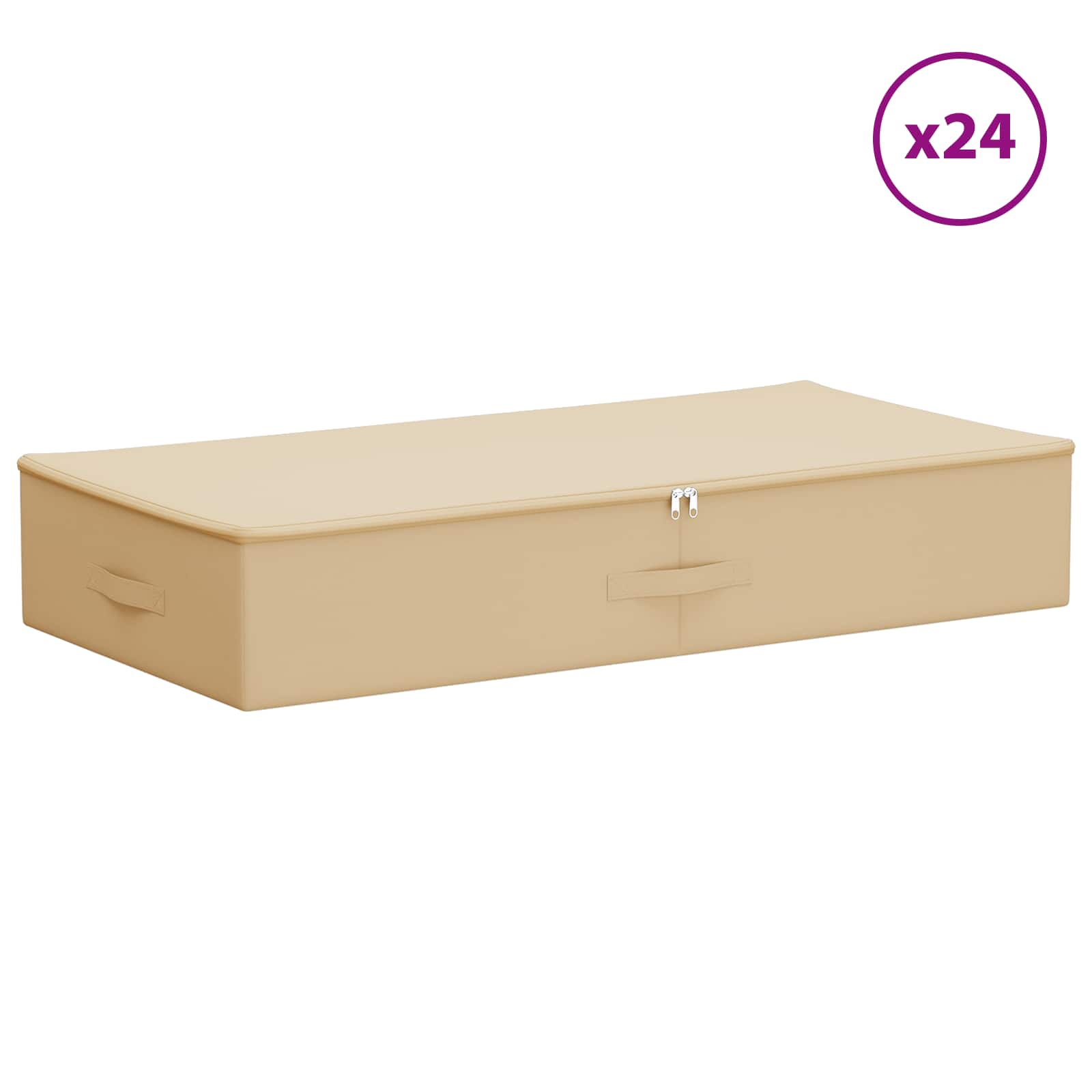 Saugojimo dėžė 24 pcs Kreminė 100 x 50 x 18 cm