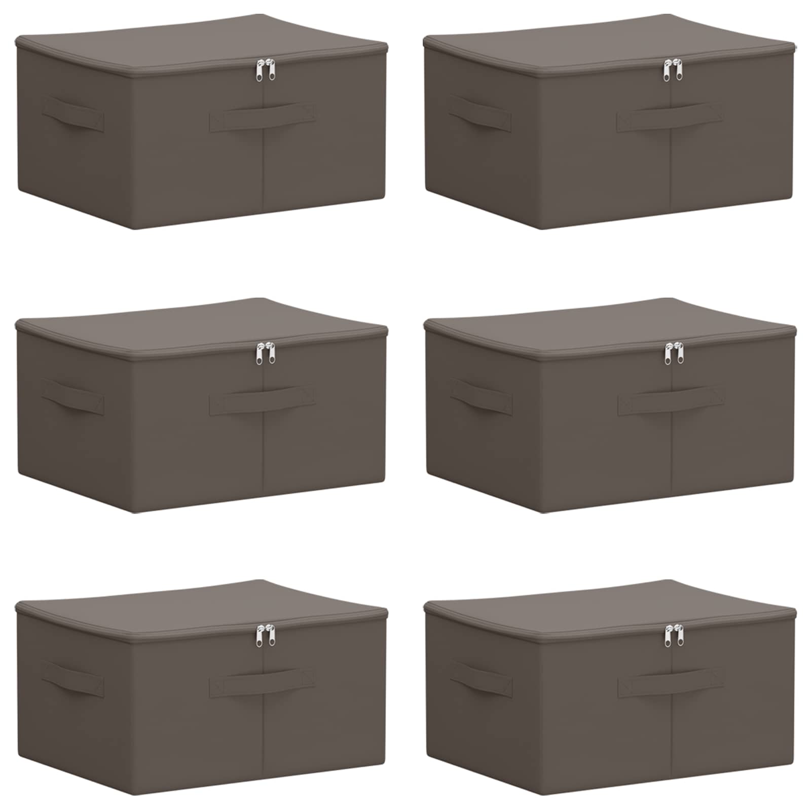 Saugojimo dėžė 6 pcs Pilka 43 x 34 x 23 cm Neaustinis audinys